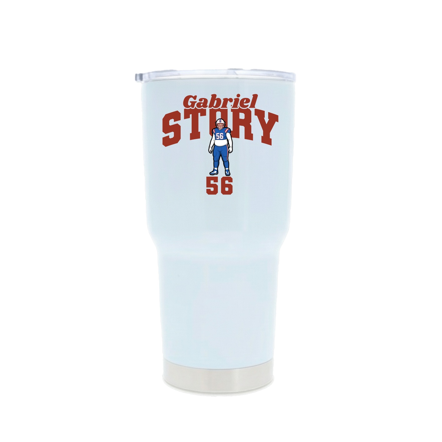30oz Stainless Steel Tumbler — Signature Arch in White