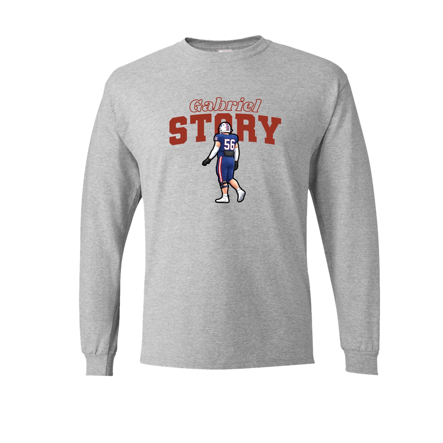 Long Sleeve Tee — Name Arch in Grey
