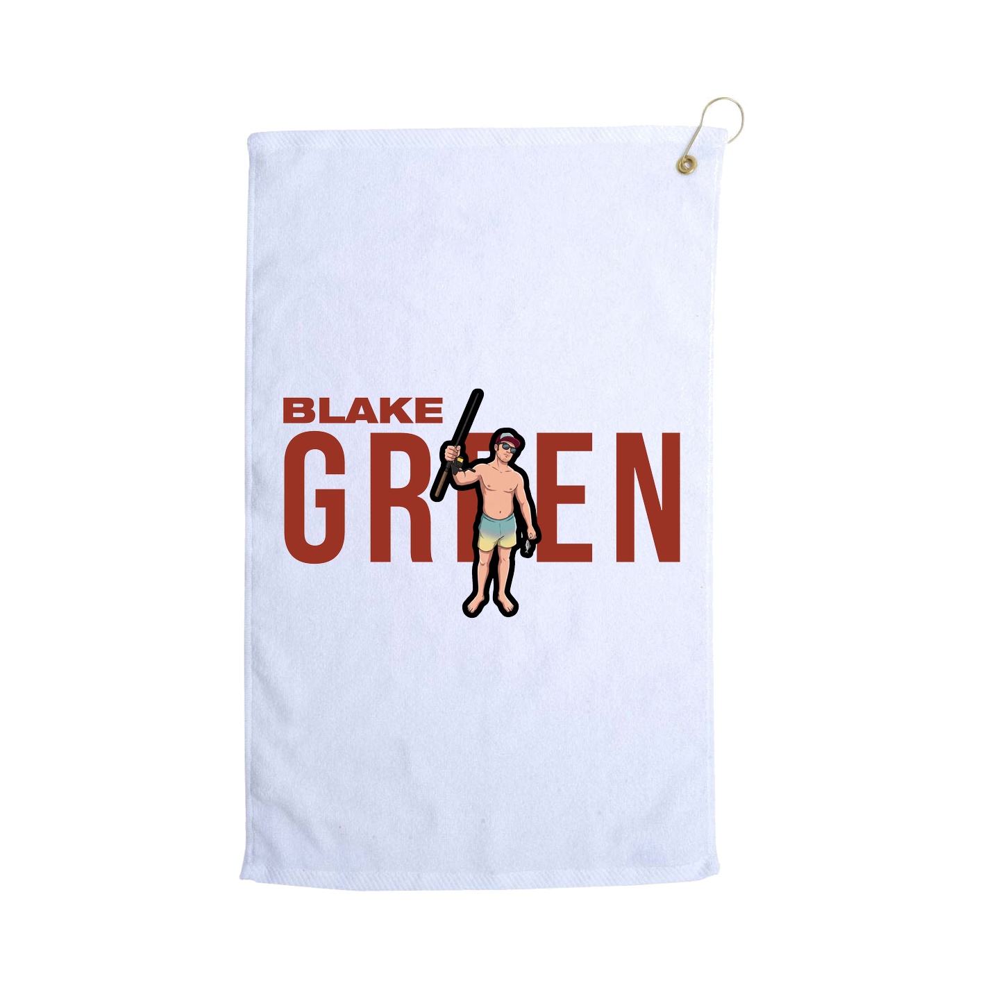 Golf Towel — Player Name in White