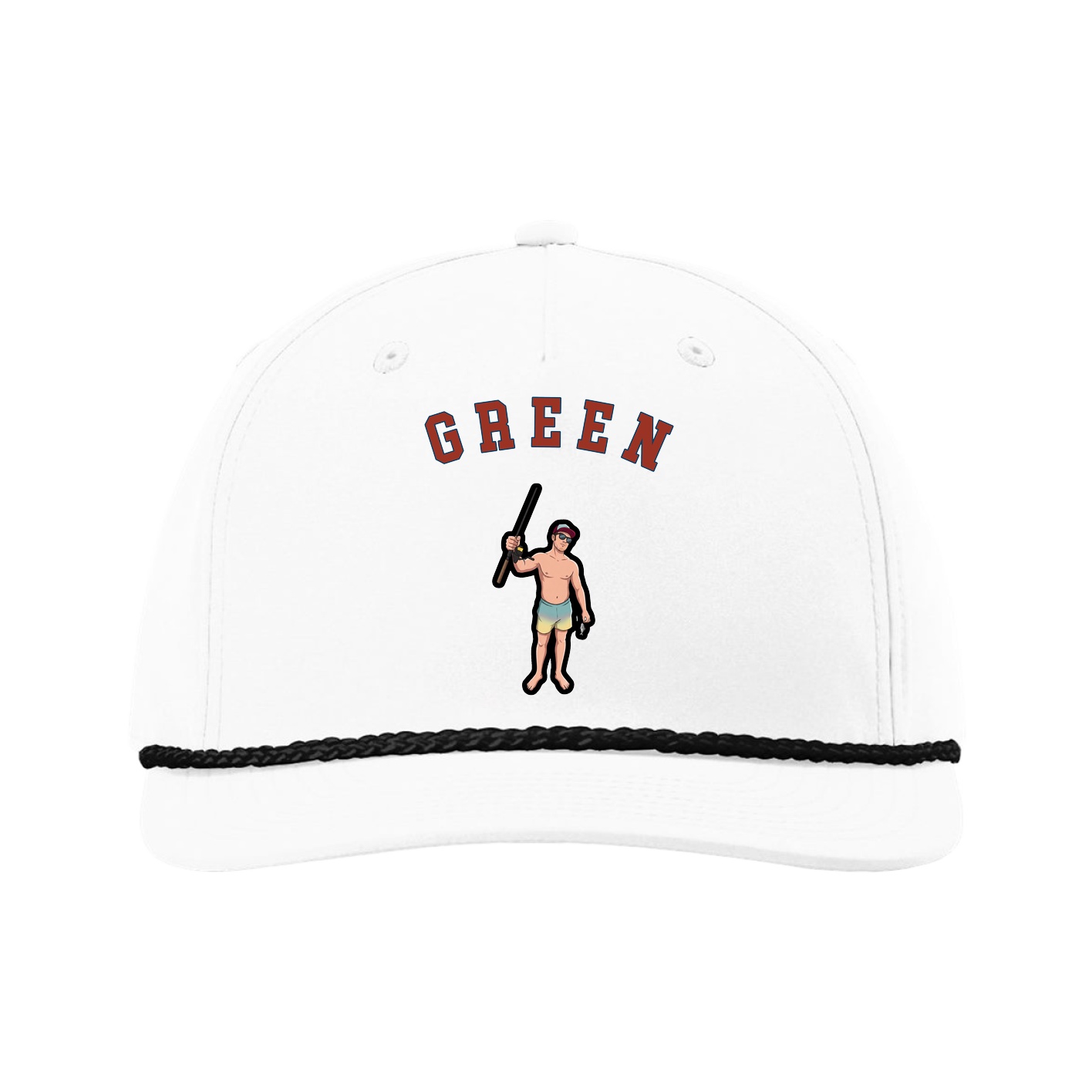 Five-Panel Classic Rope Cap — Shirsey Arch in White