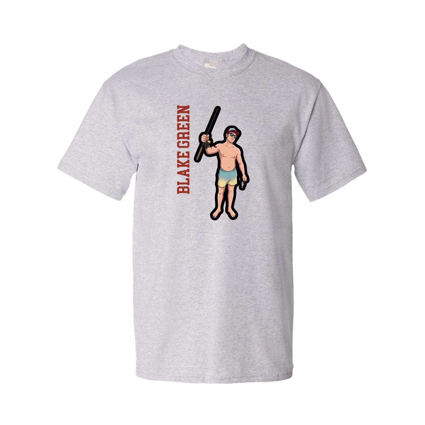 Tee — Name Vertical in Grey