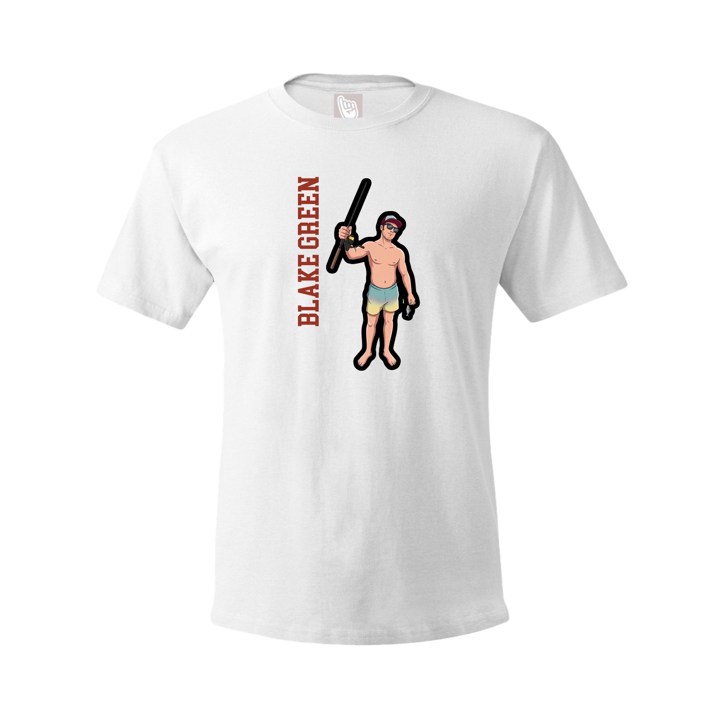 Youth Tee — Name Vertical in White