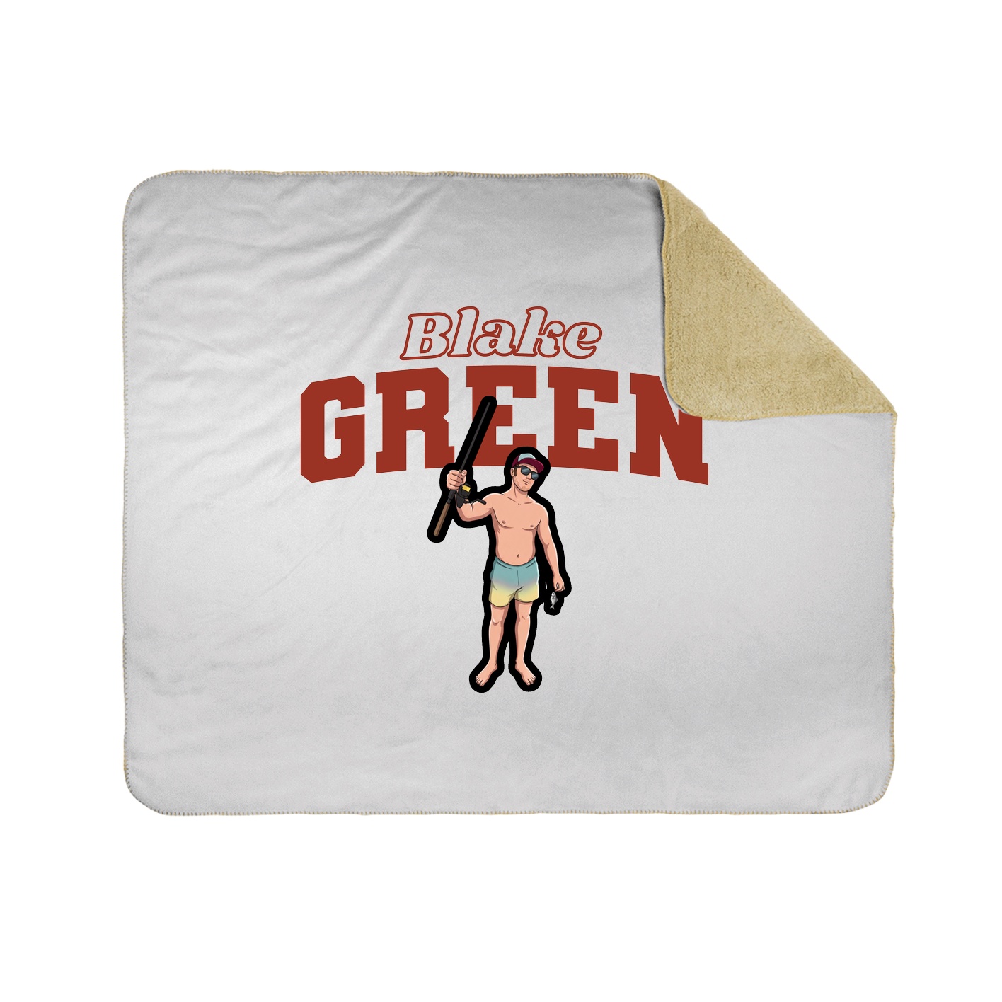 Throw Blanket — Name Arch in White