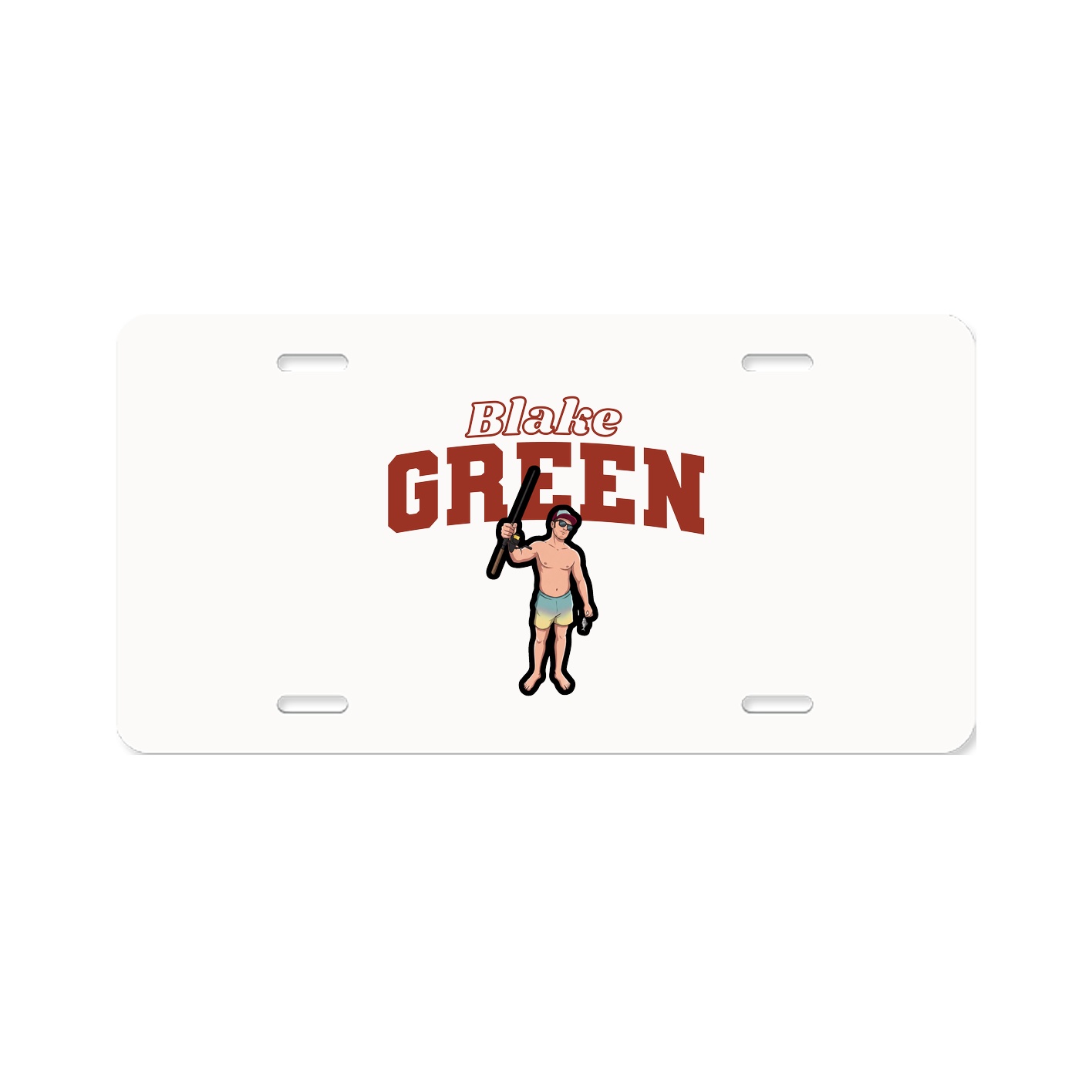 License Plate — Name Arch in Classic