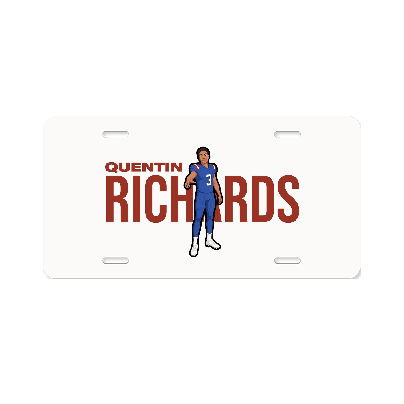 License Plate — Player Name in Classic