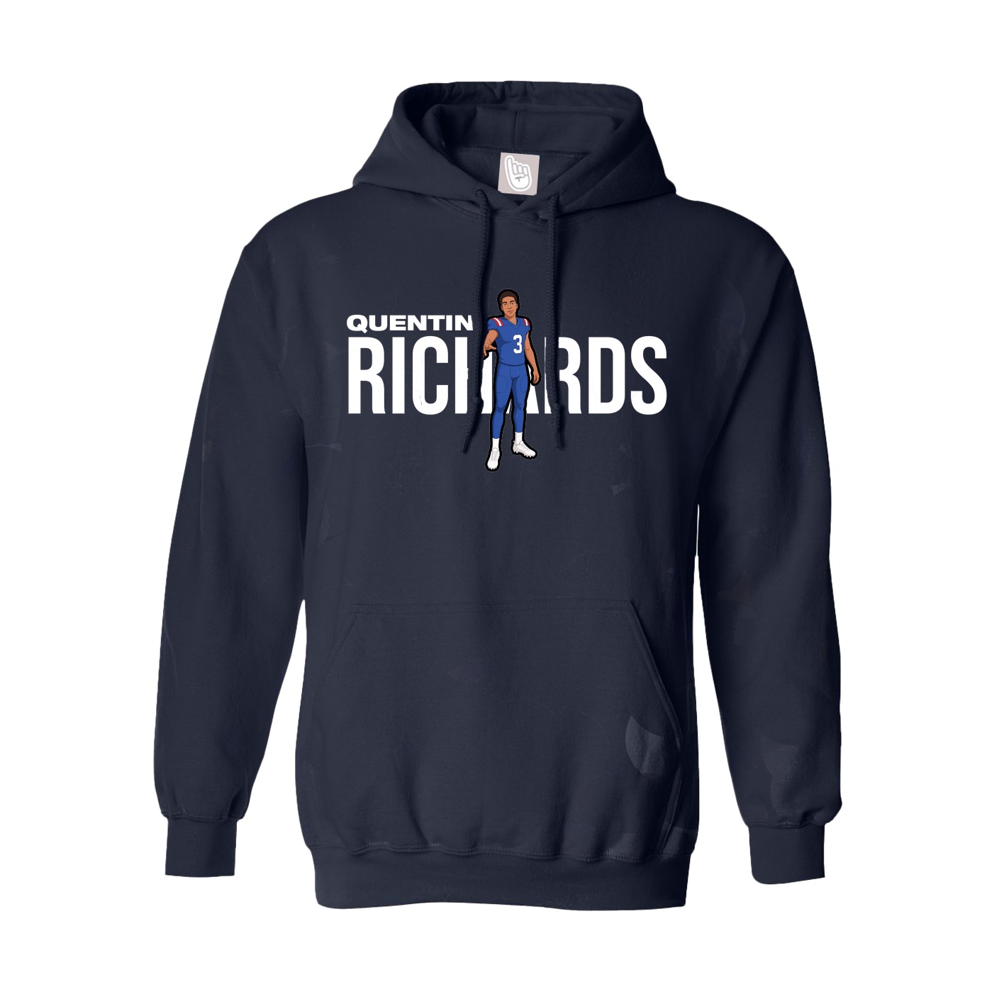 Hoodie — Player Name in Navy
