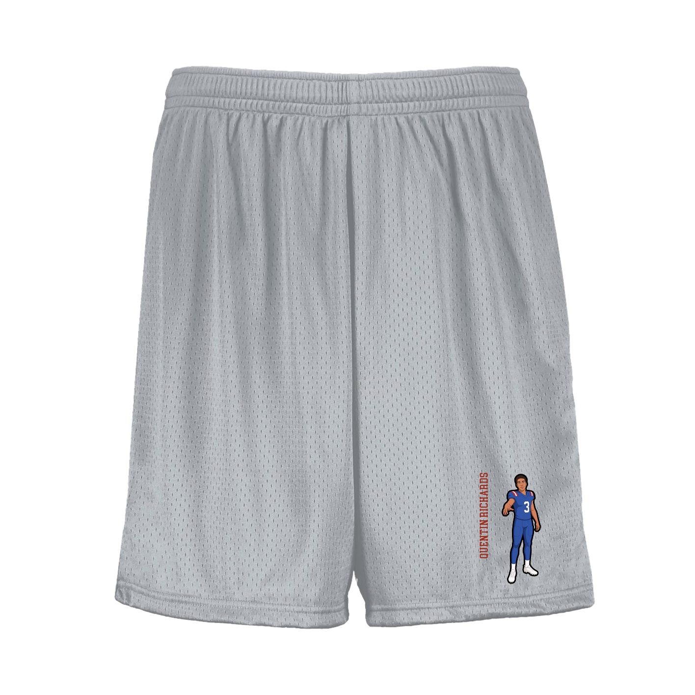 Shorts — Name Vertical in Silver