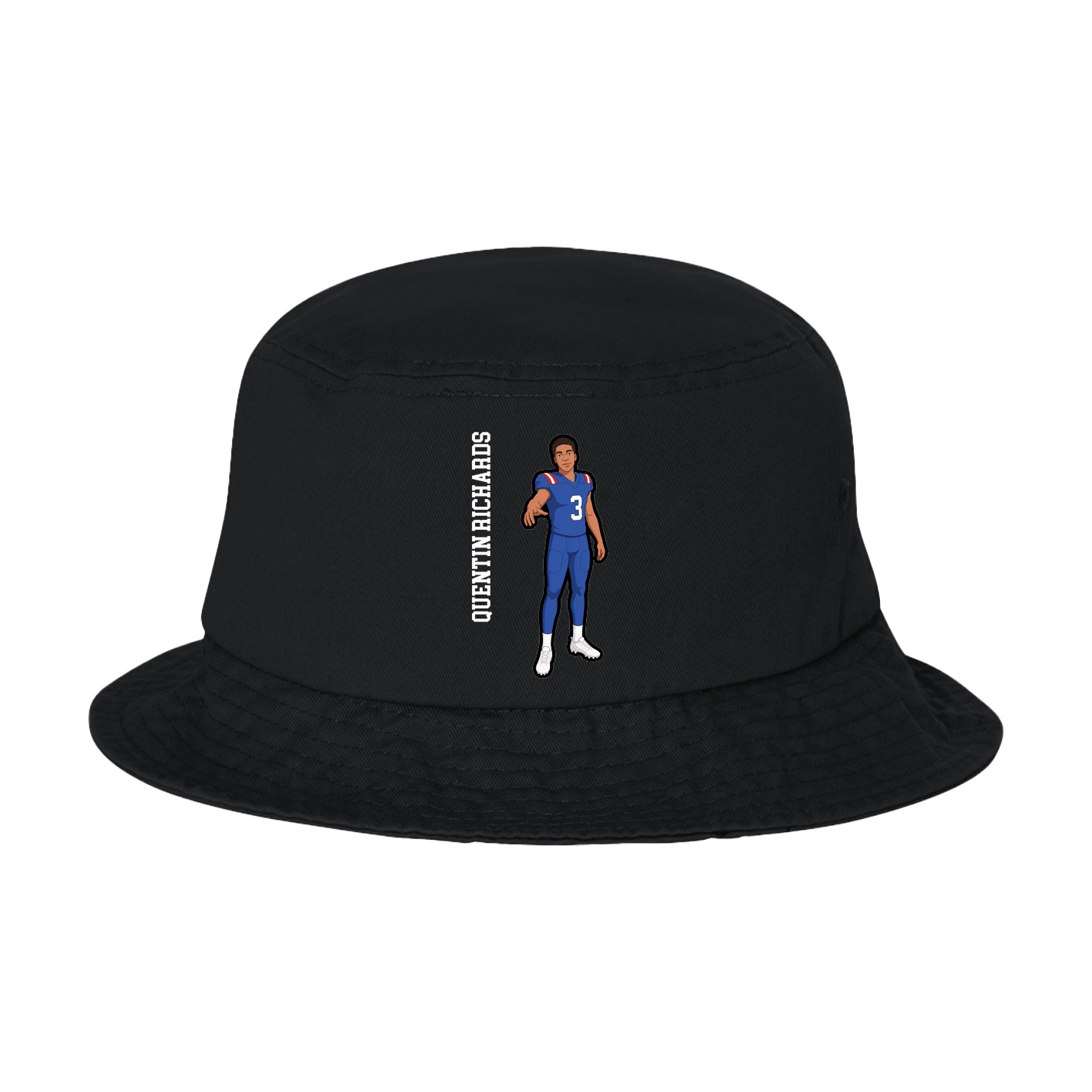Bucket Cap — Name Vertical in Black