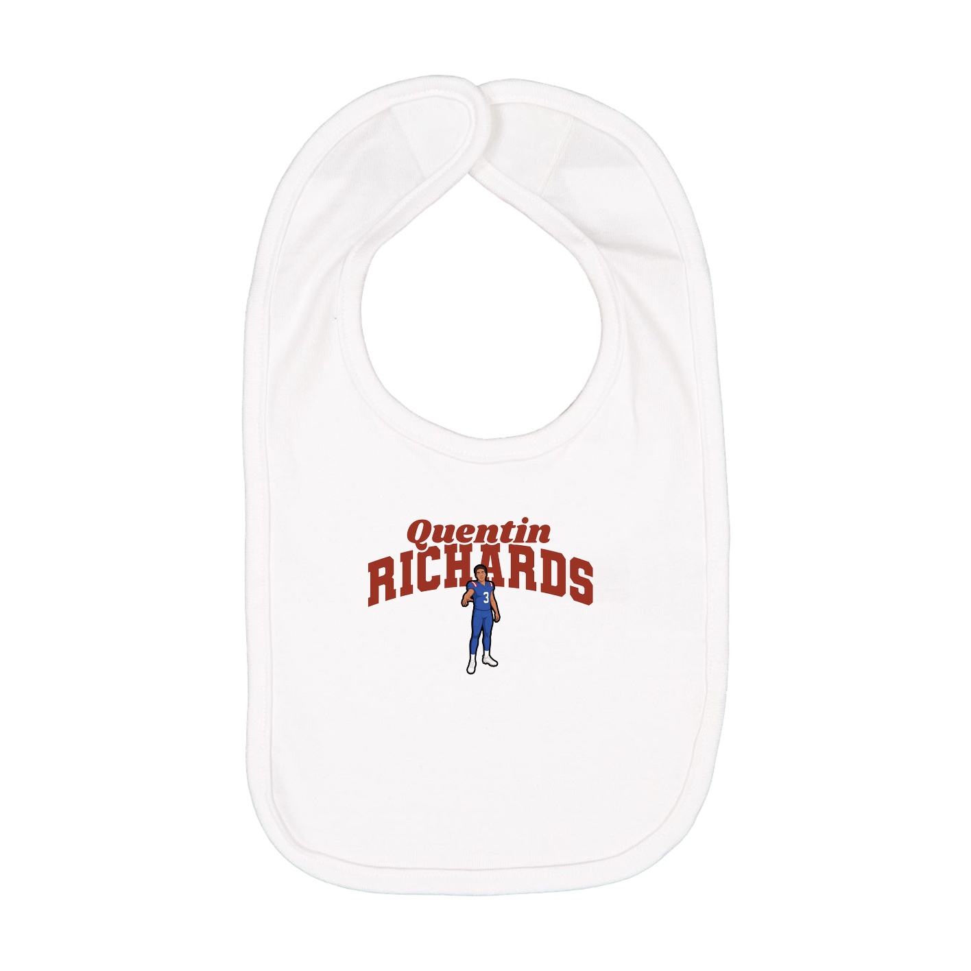 Infant Bib — Signature Arch in White