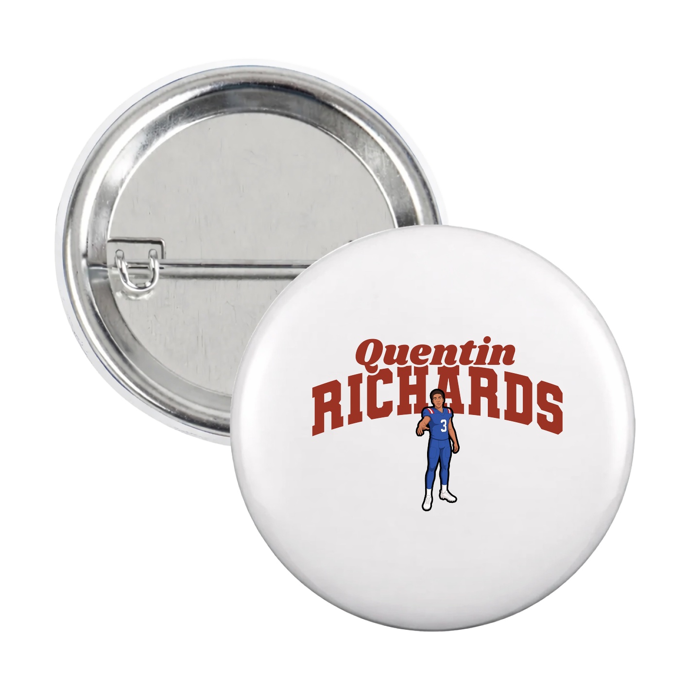 Game Day Button — Signature Arch in White
