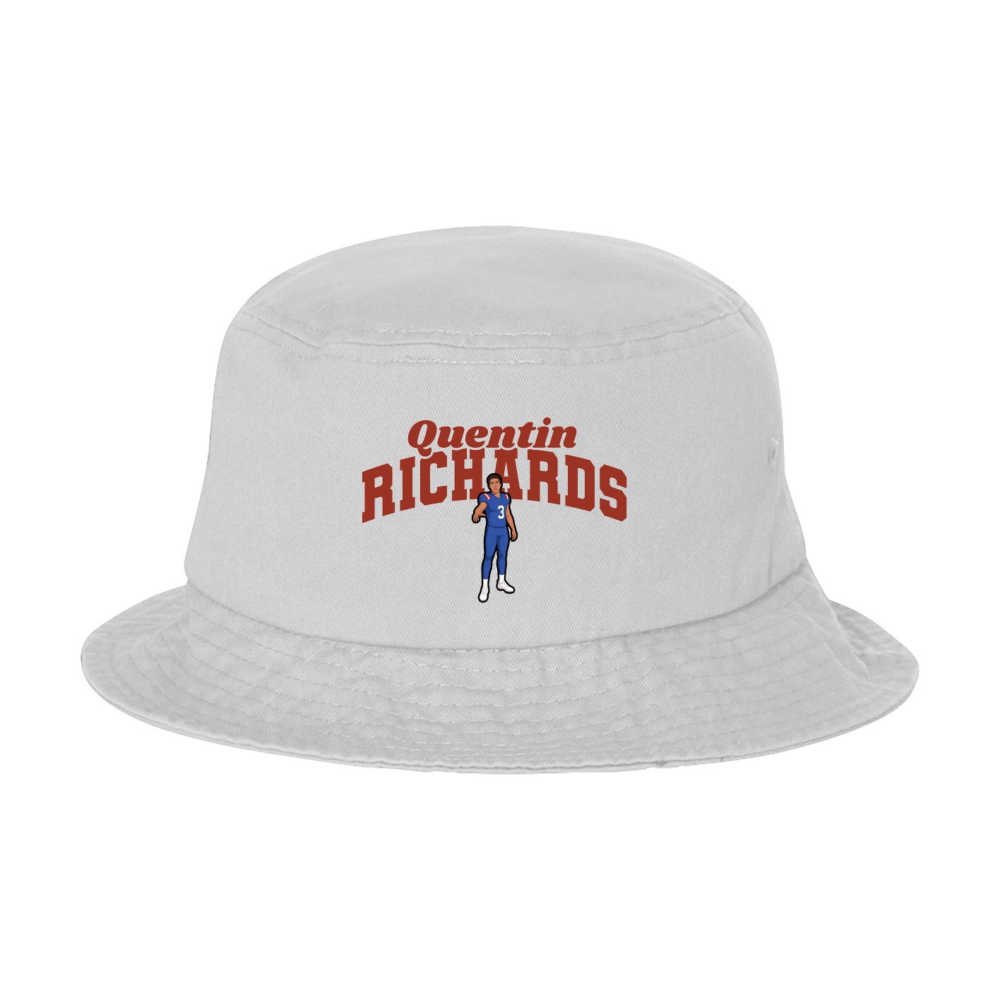 Bucket Cap — Signature Arch in White