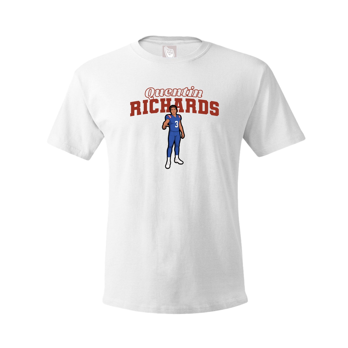 Youth Tee — Name Arch in White