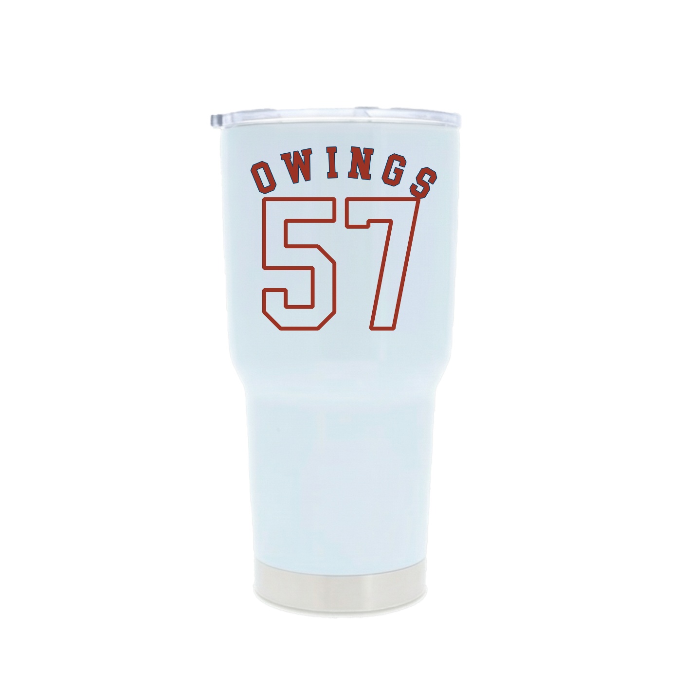 30oz Stainless Steel Tumbler — Shirsey Arch in White