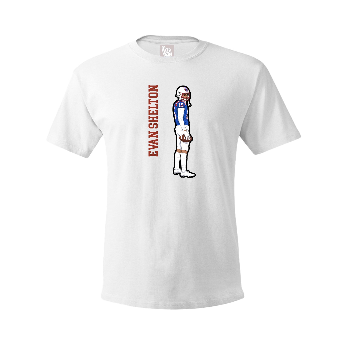 Tee — Name Vertical in White