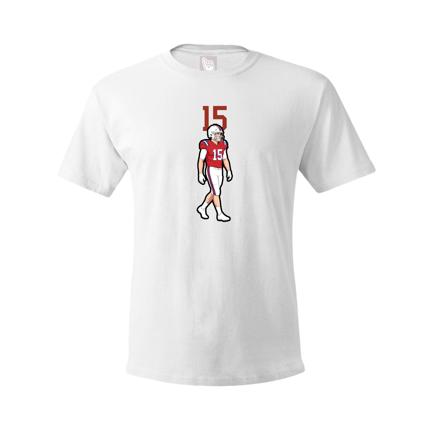 Youth Tee — Number Top in White