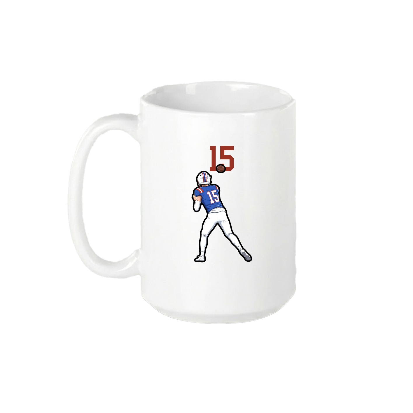 15oz Coffee Mug — Number Top in White