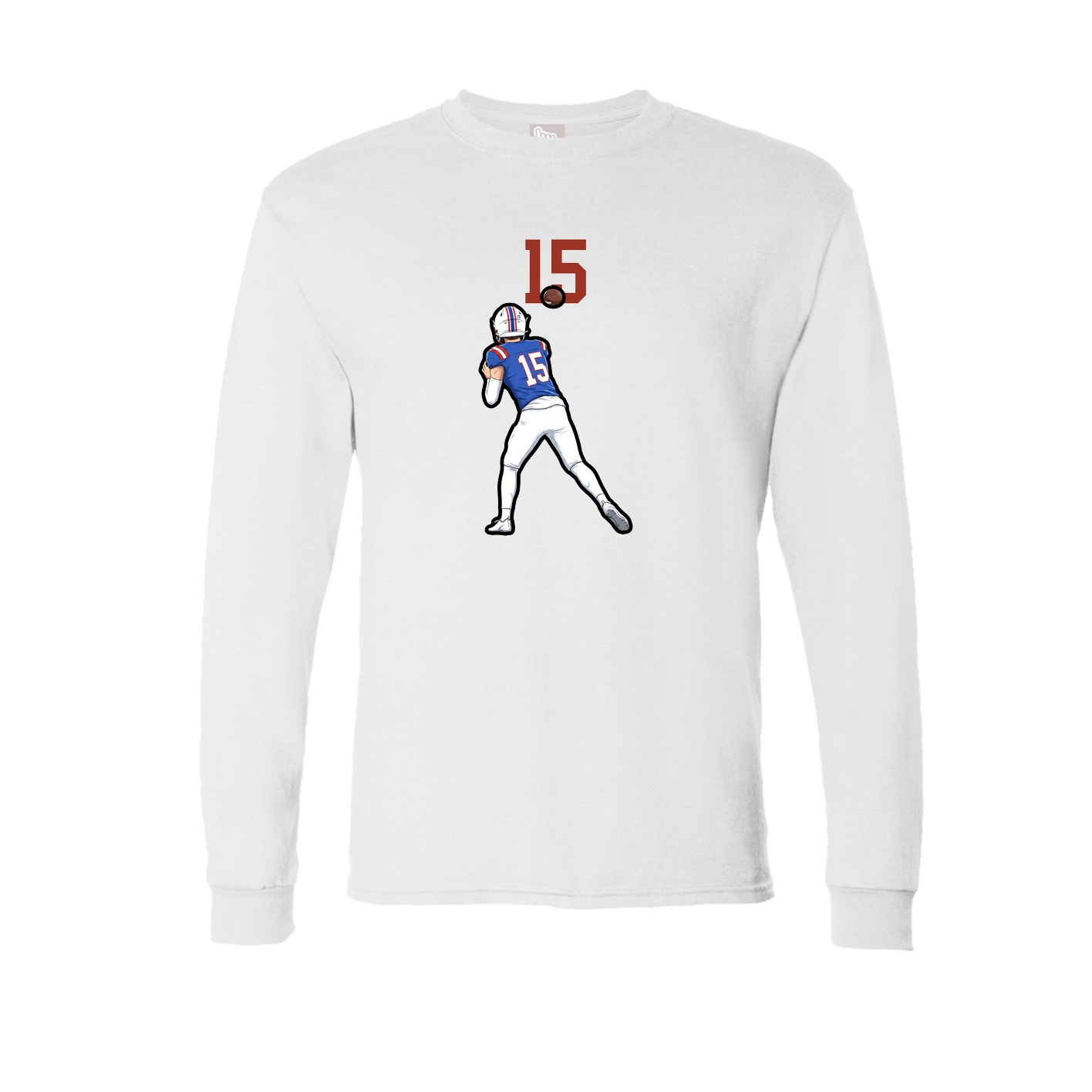 Long Sleeve Tee — Number Top in White