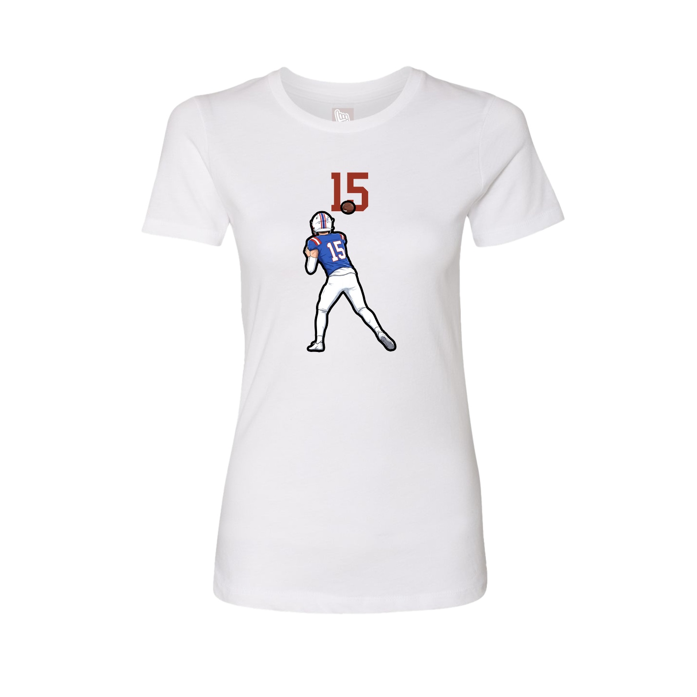 Fitted Women's Tee — Number Top in White