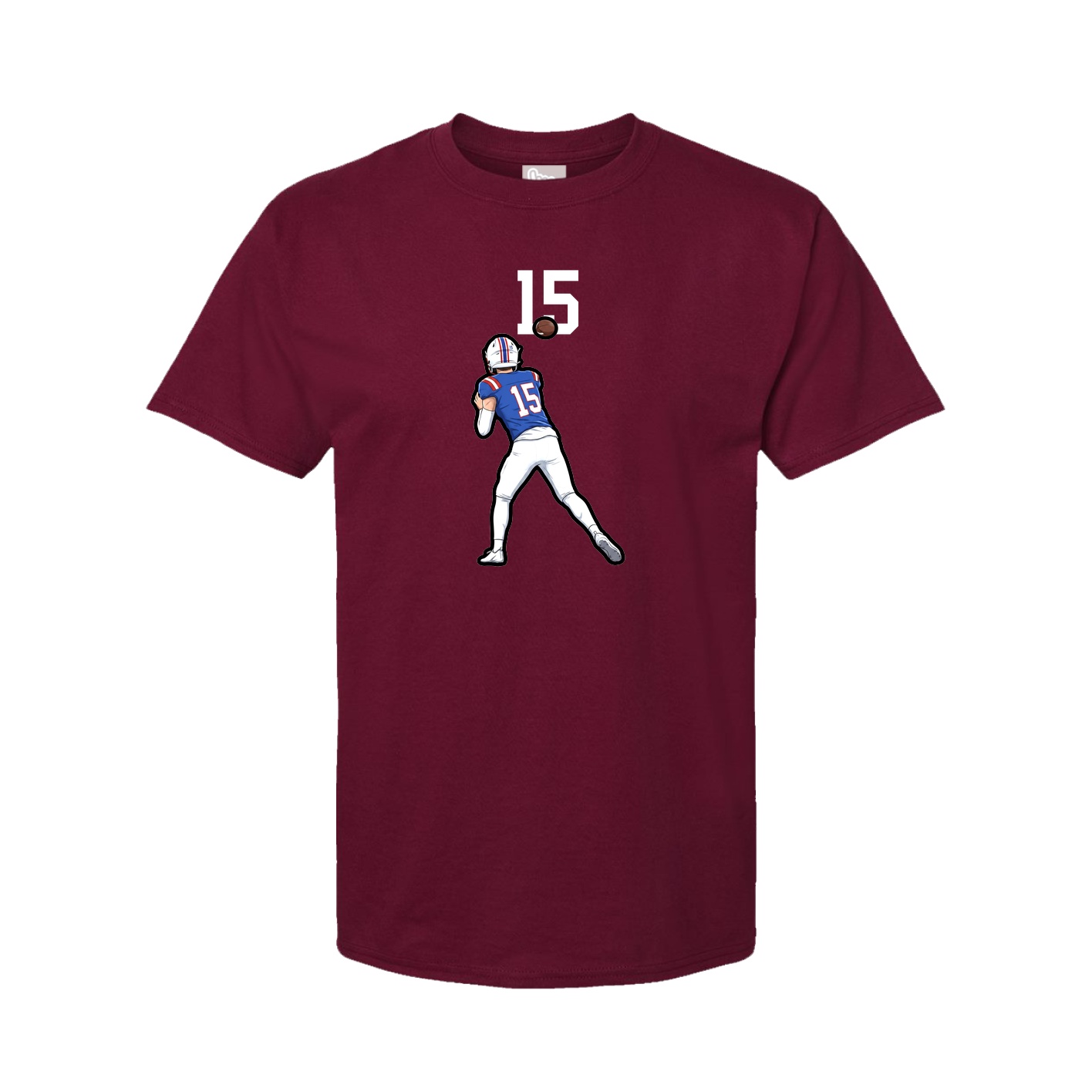 Youth Tee — Number Top in Cardinal