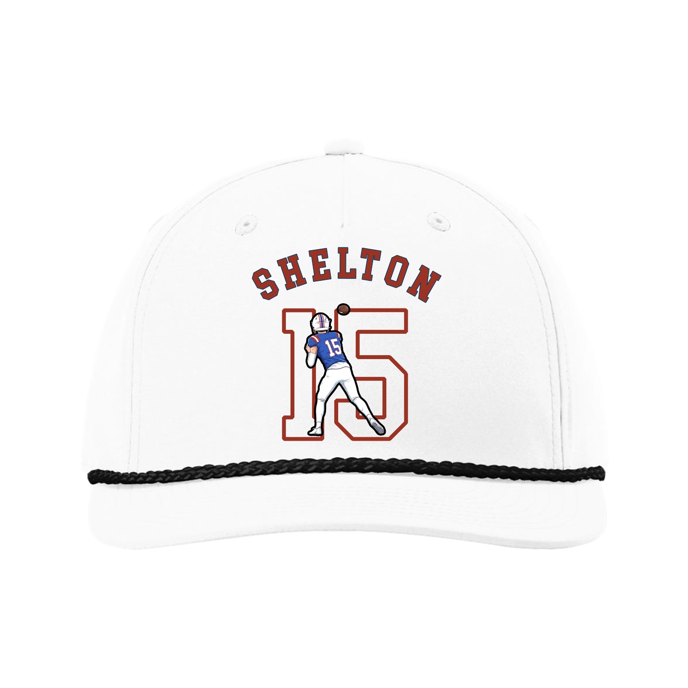 Five-Panel Classic Rope Cap — Shirsey Arch in White