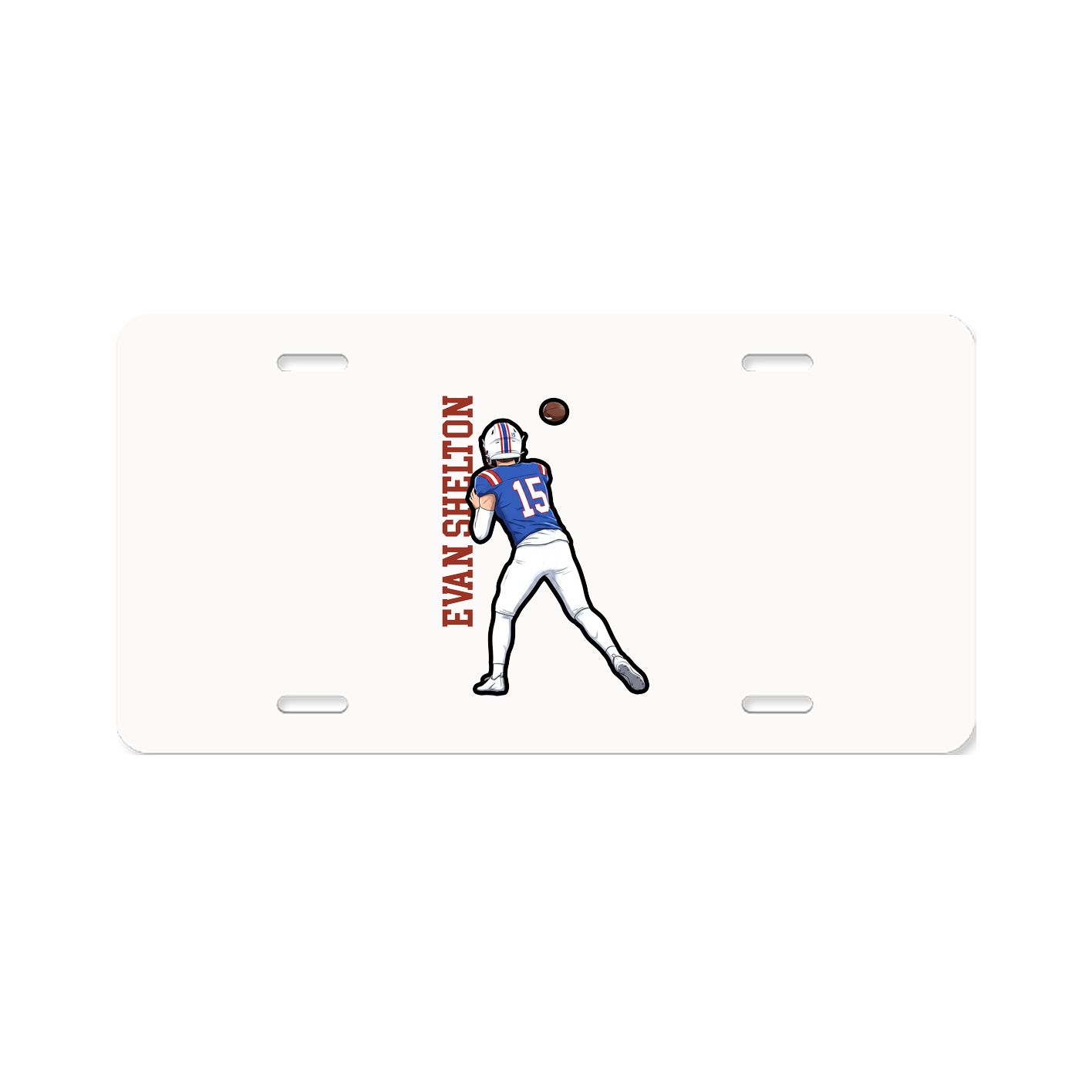 License Plate — Name Vertical in Classic