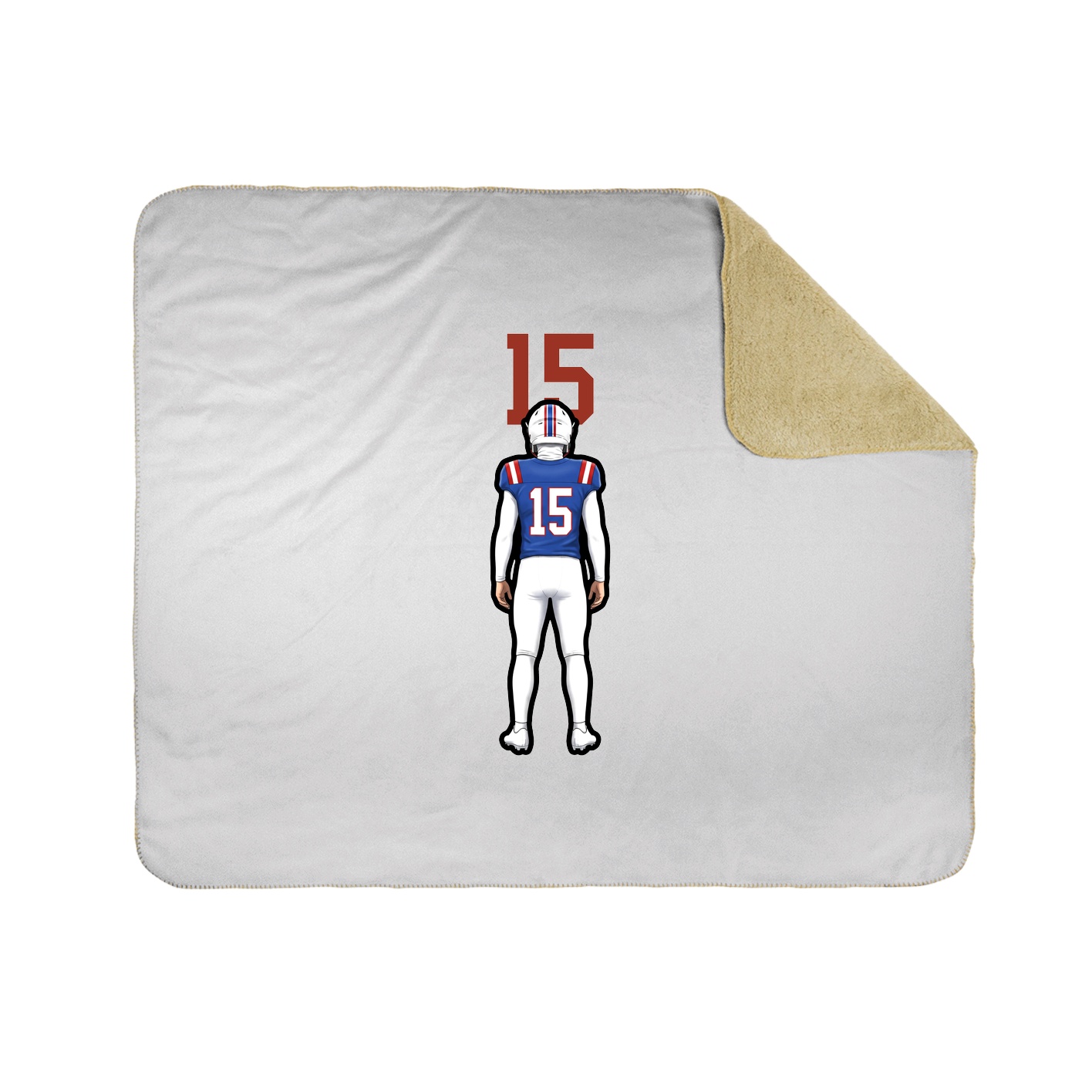 Throw Blanket — Number Top in White
