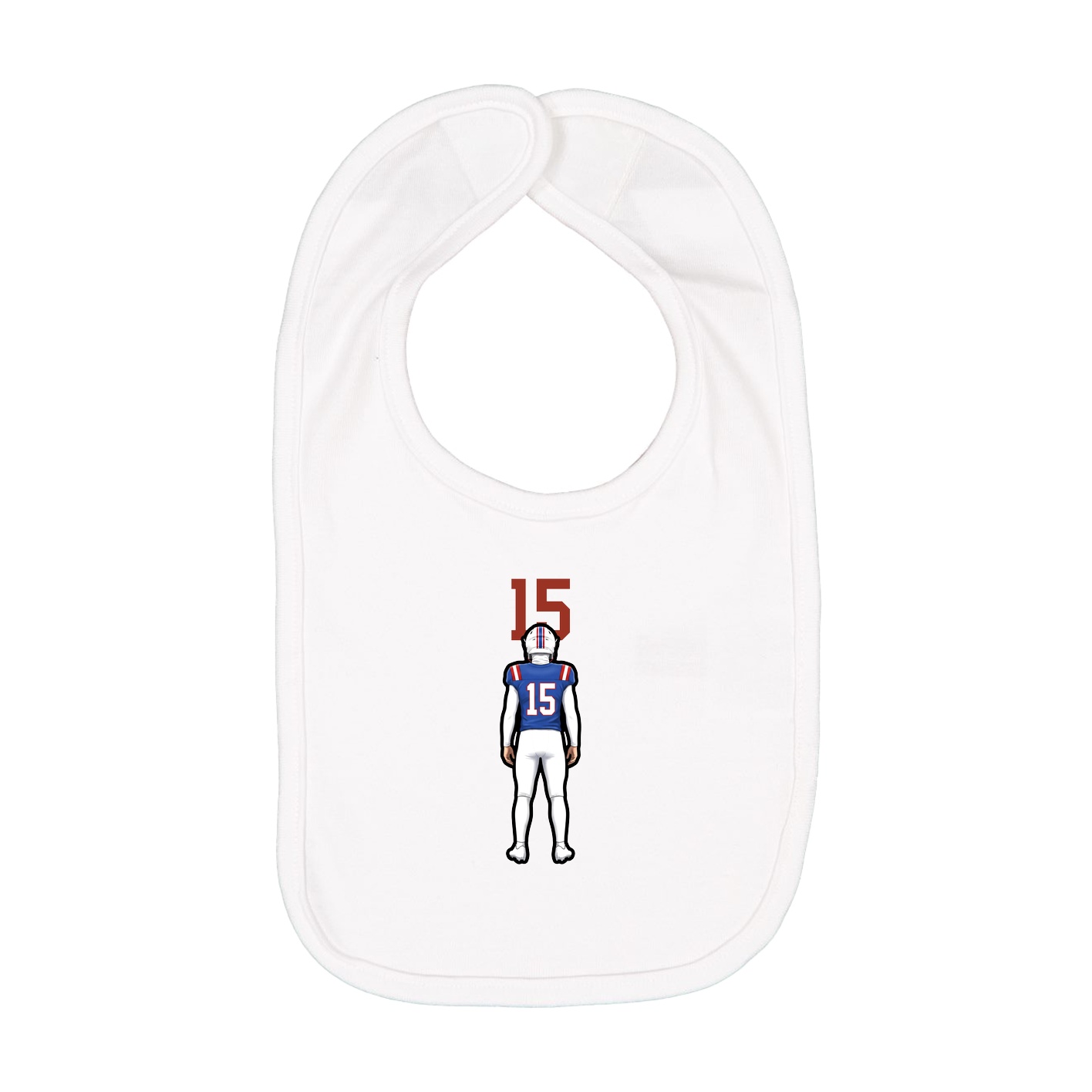 Infant Bib — Number Top in White