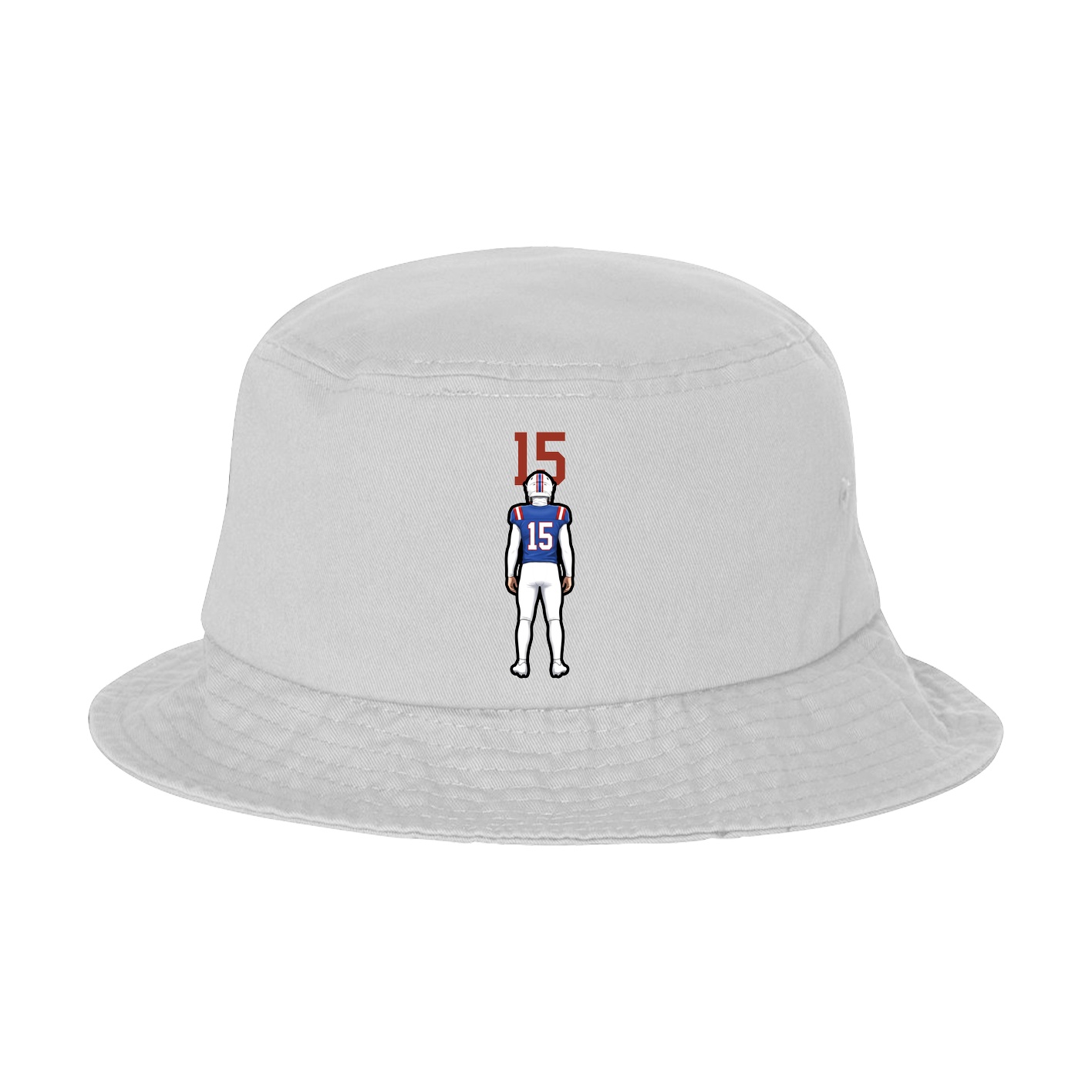 Bucket Cap — Number Top in White