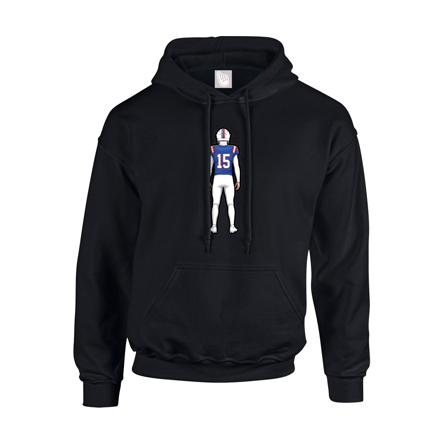 Hoodie — Name Vertical in Black