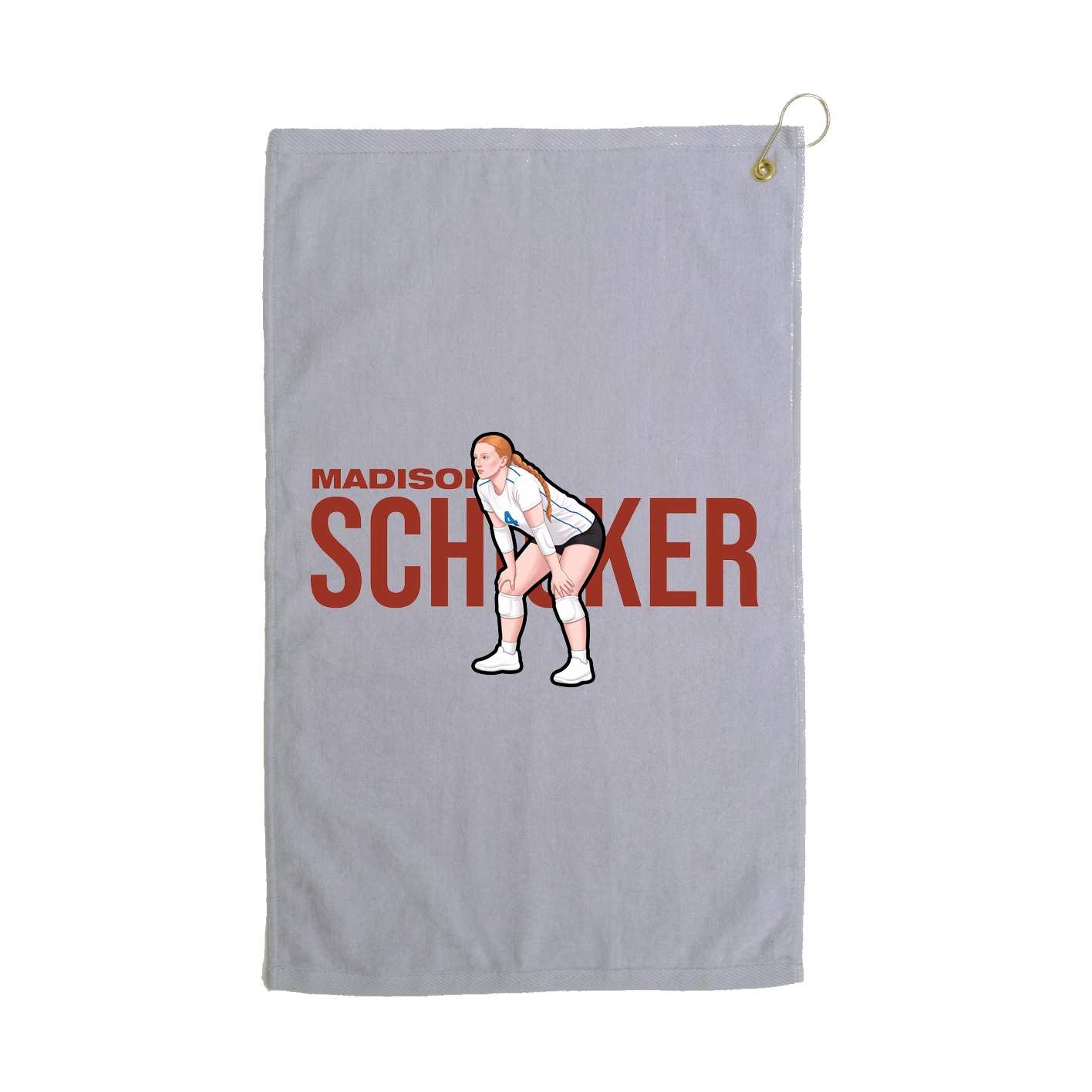 Golf Towel — Player Name in Grey