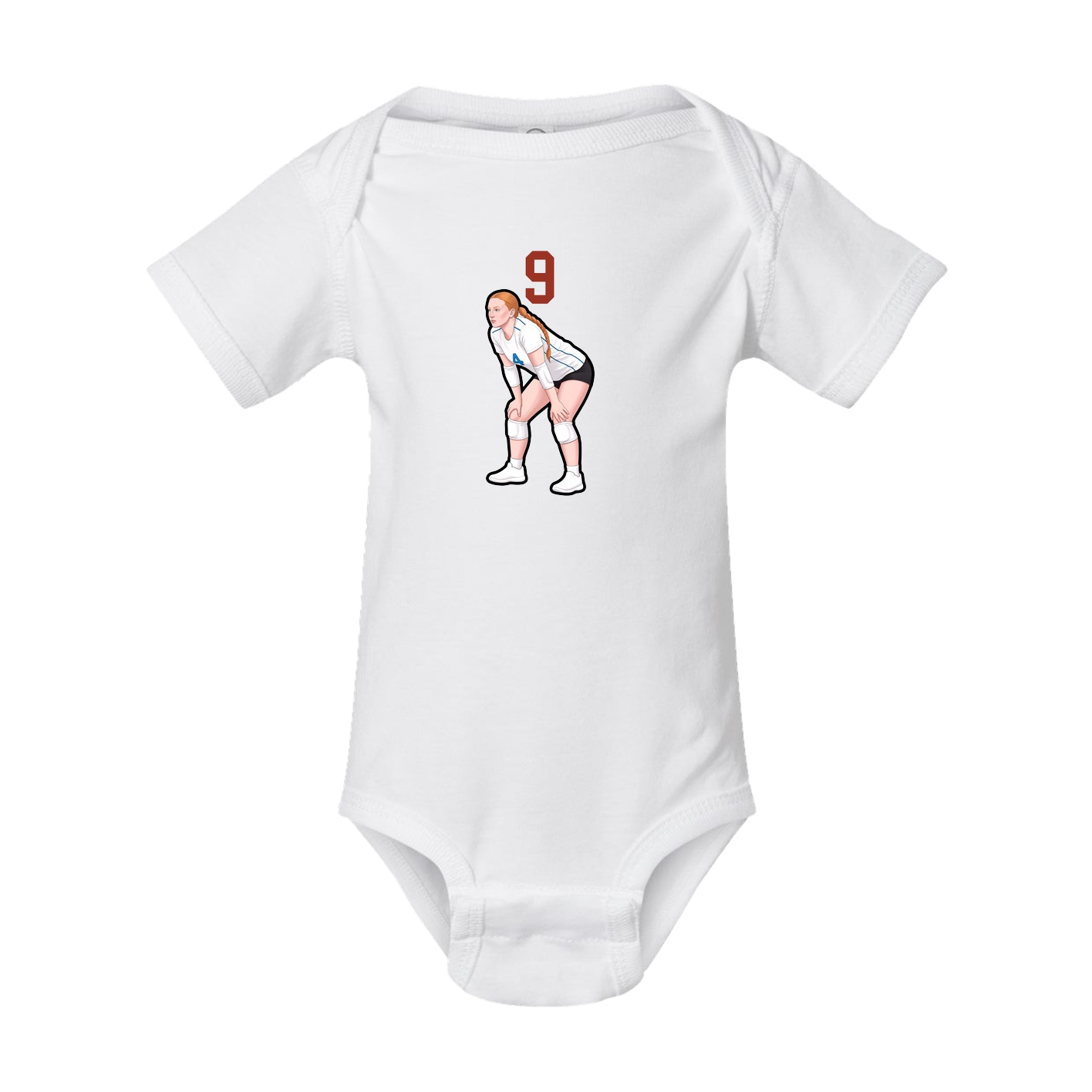 Baby Onesie — Number Top in White