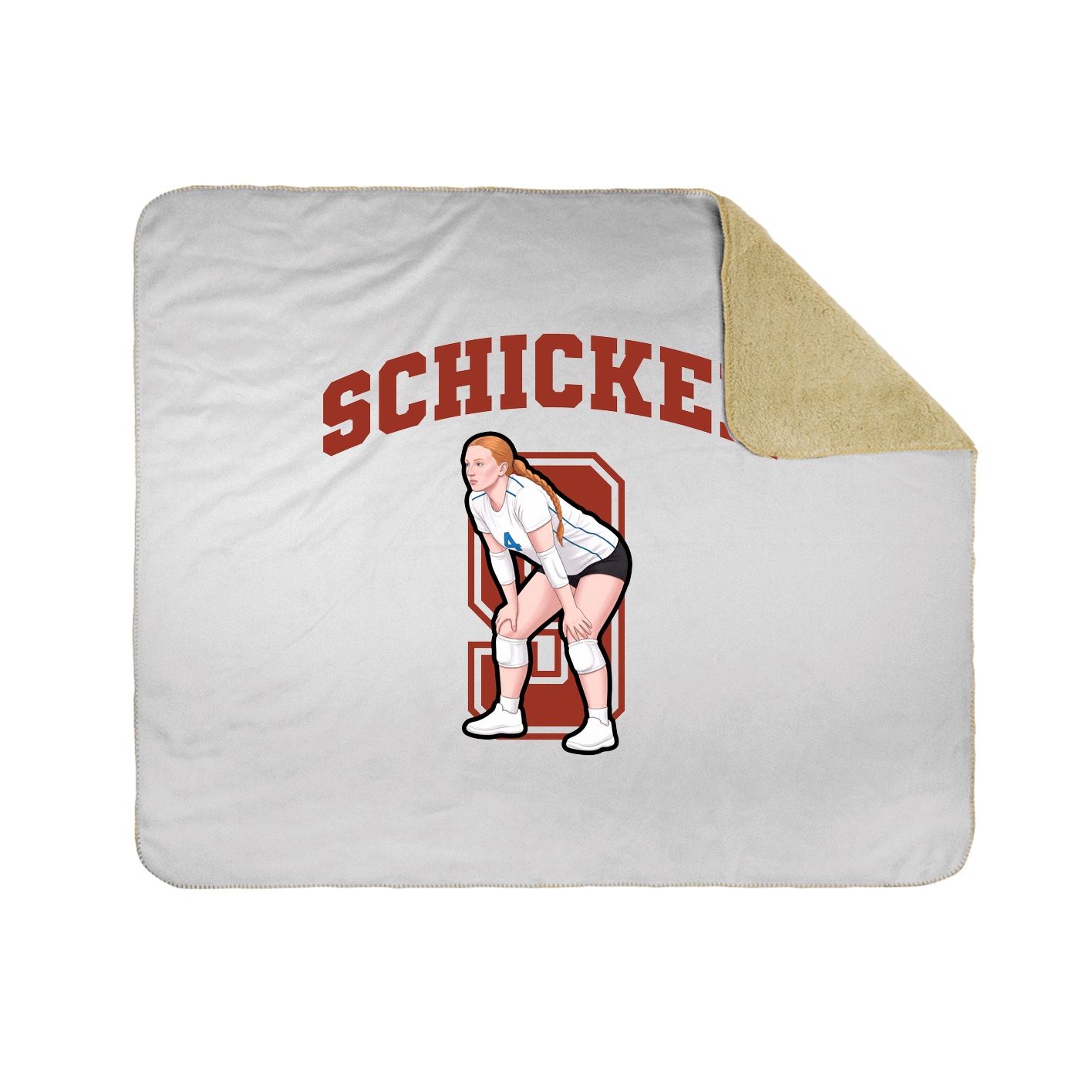 Throw Blanket — Number in White