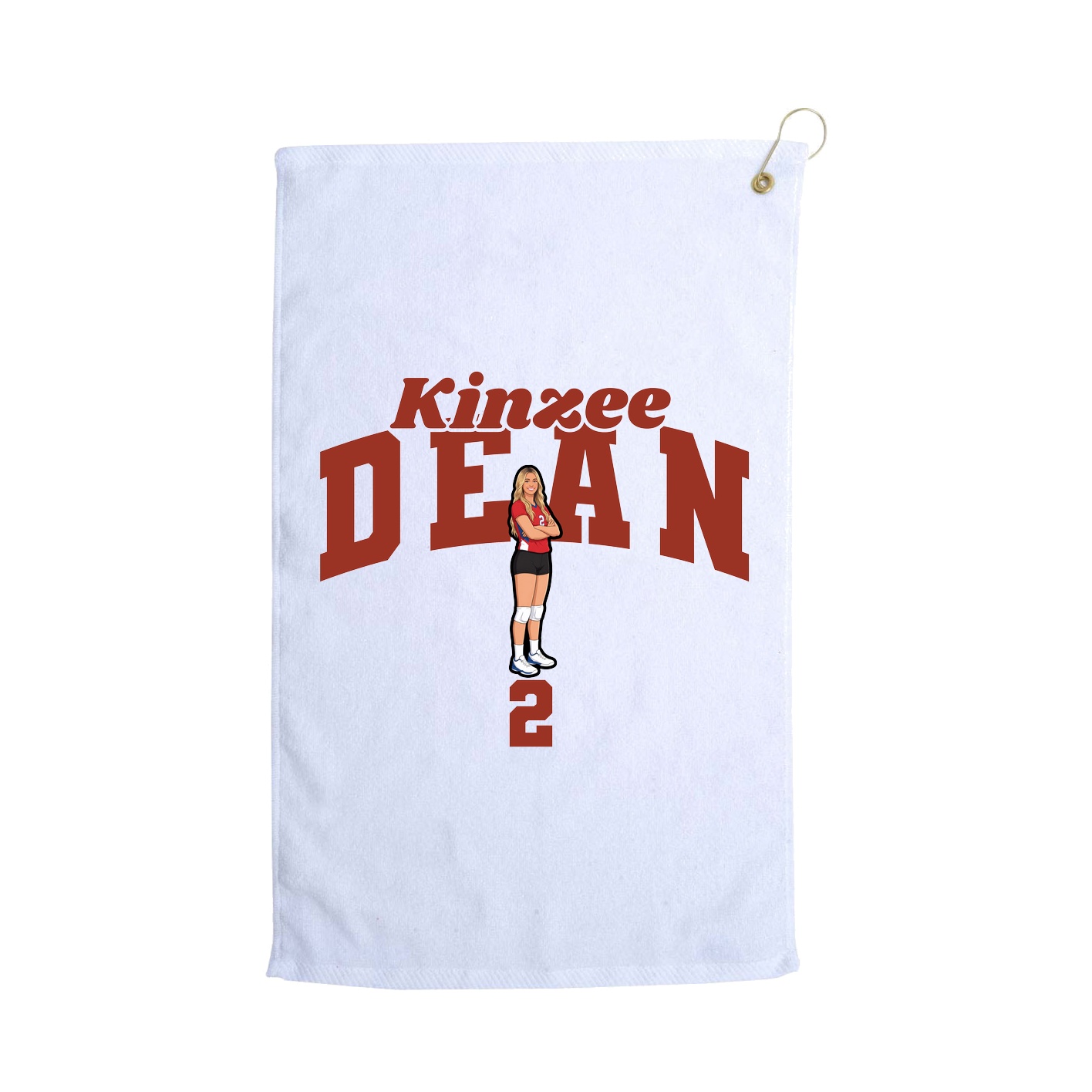 Golf Towel — Signature Arch in White