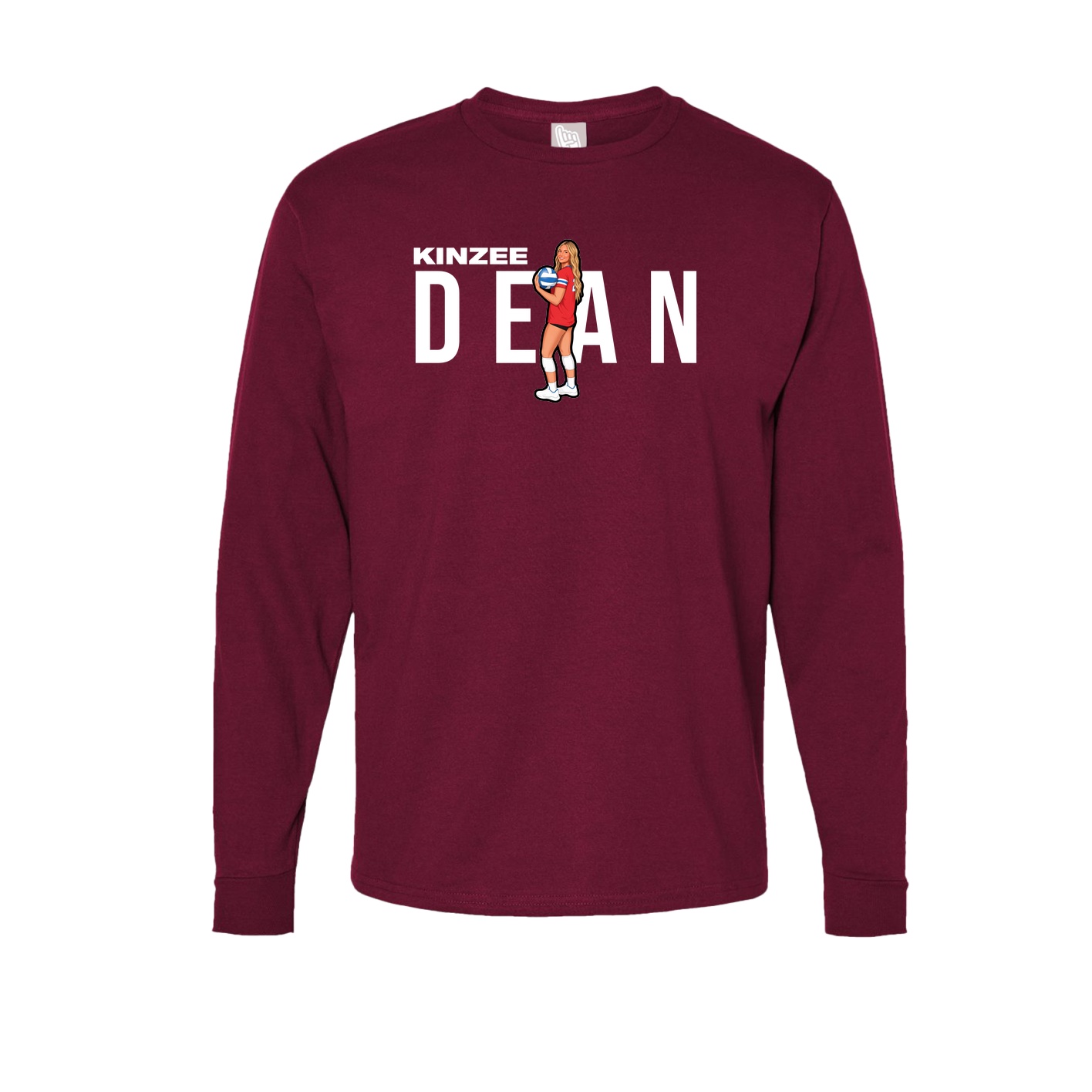 Long Sleeve Tee — Player Name in Cardinal