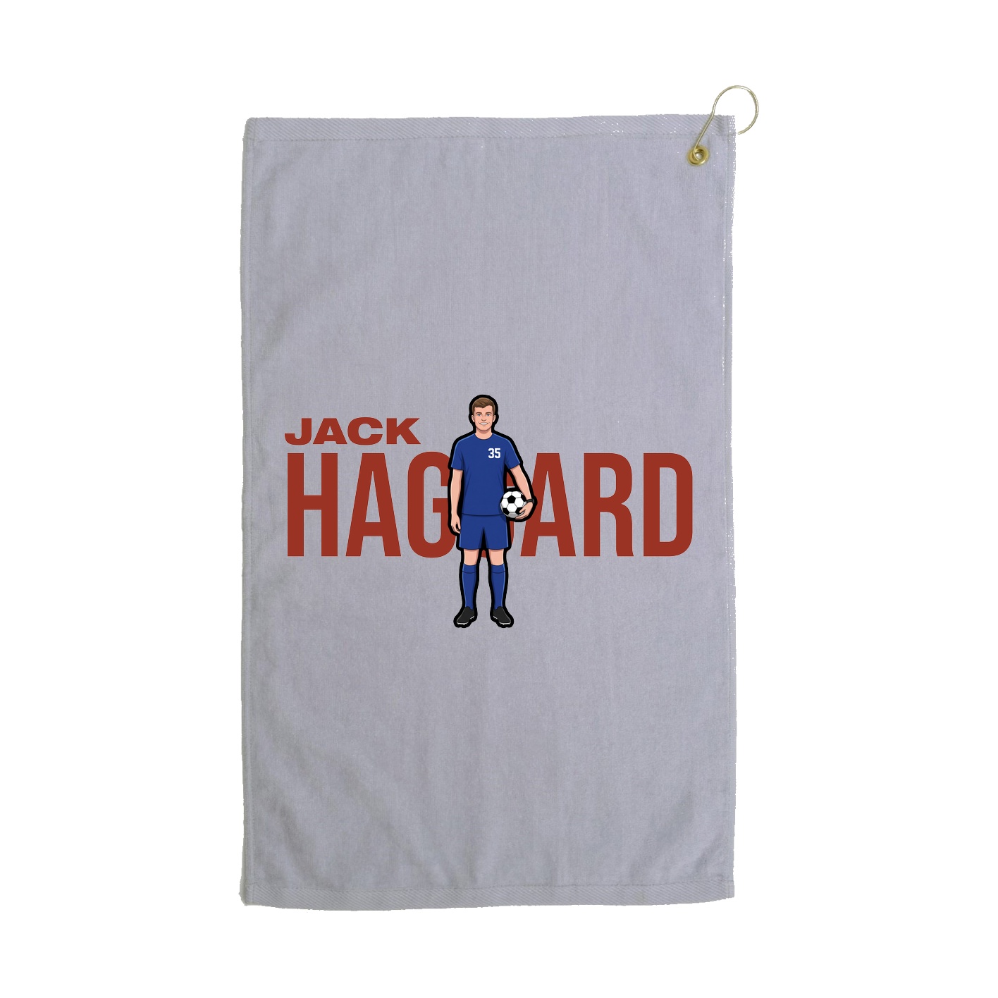 Golf Towel — Player Name in Grey