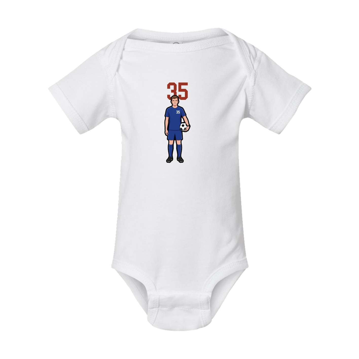 Baby Onesie — Number Top in White