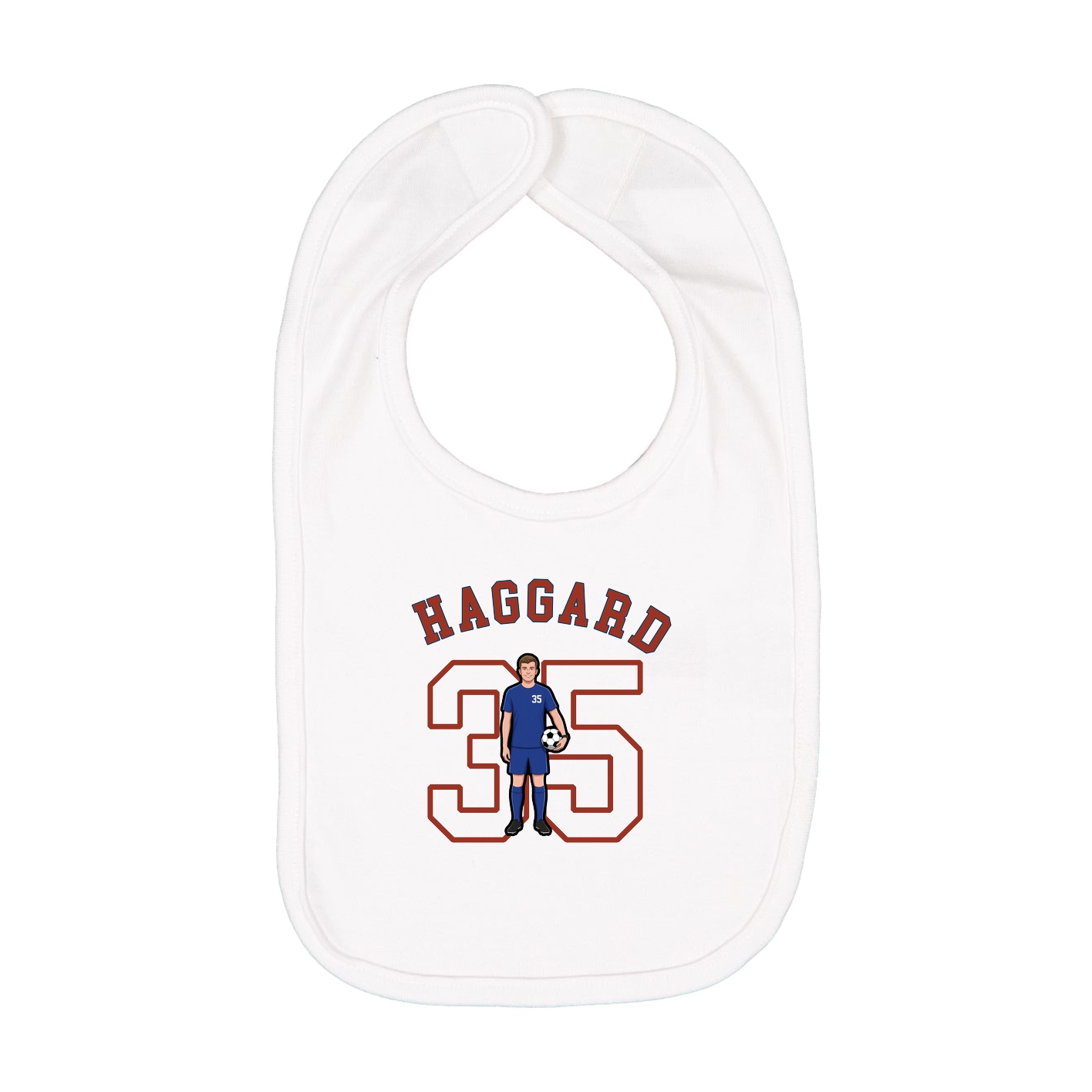 Infant Bib — Shirsey Arch in White