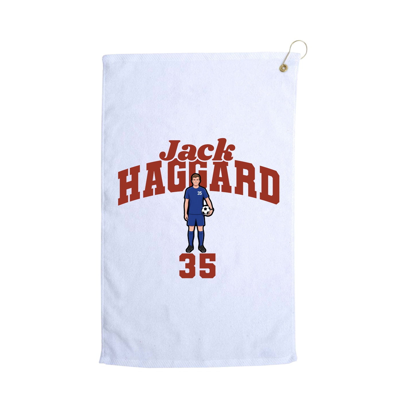 Golf Towel — Signature Arch in White