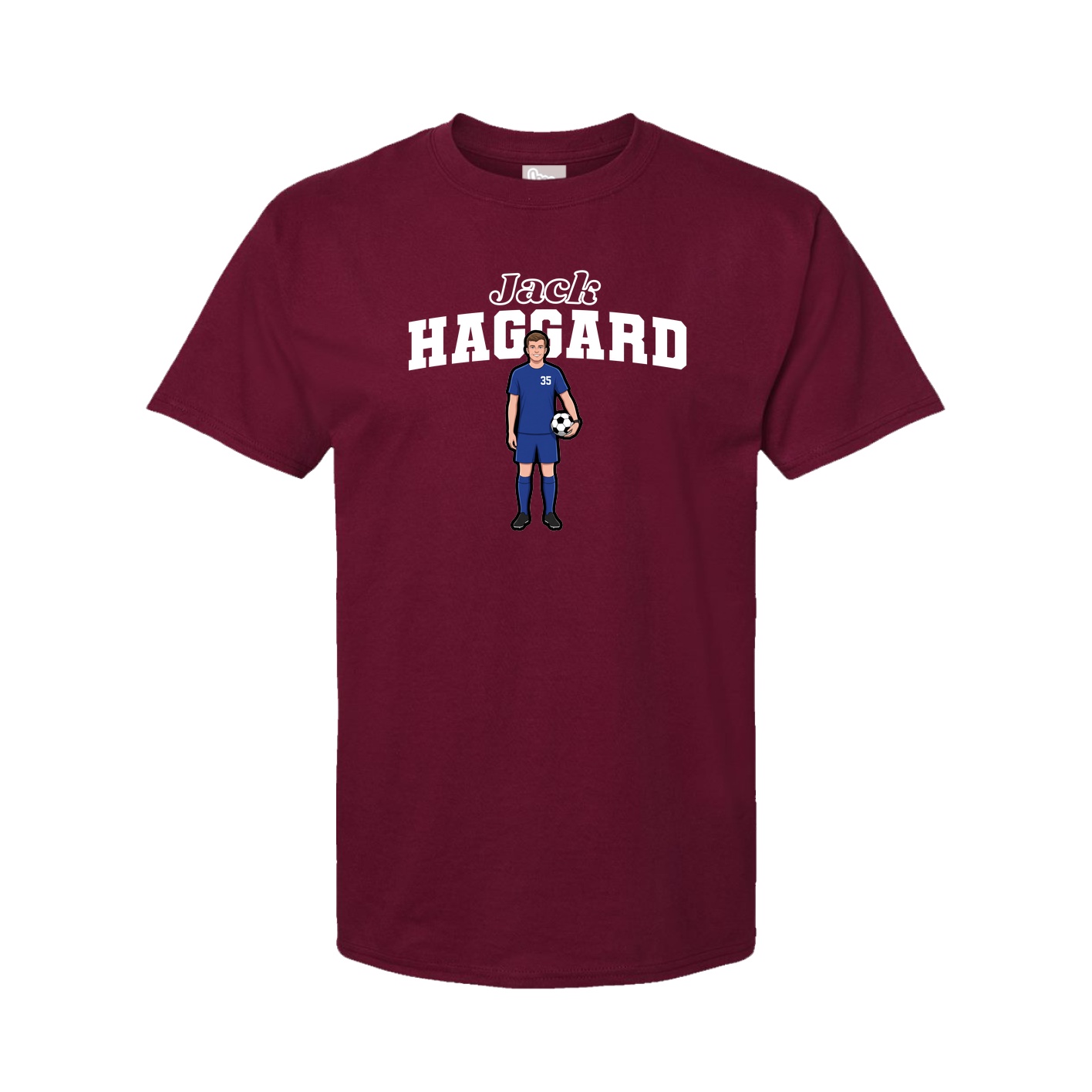 Youth Tee — Name Arch in Cardinal