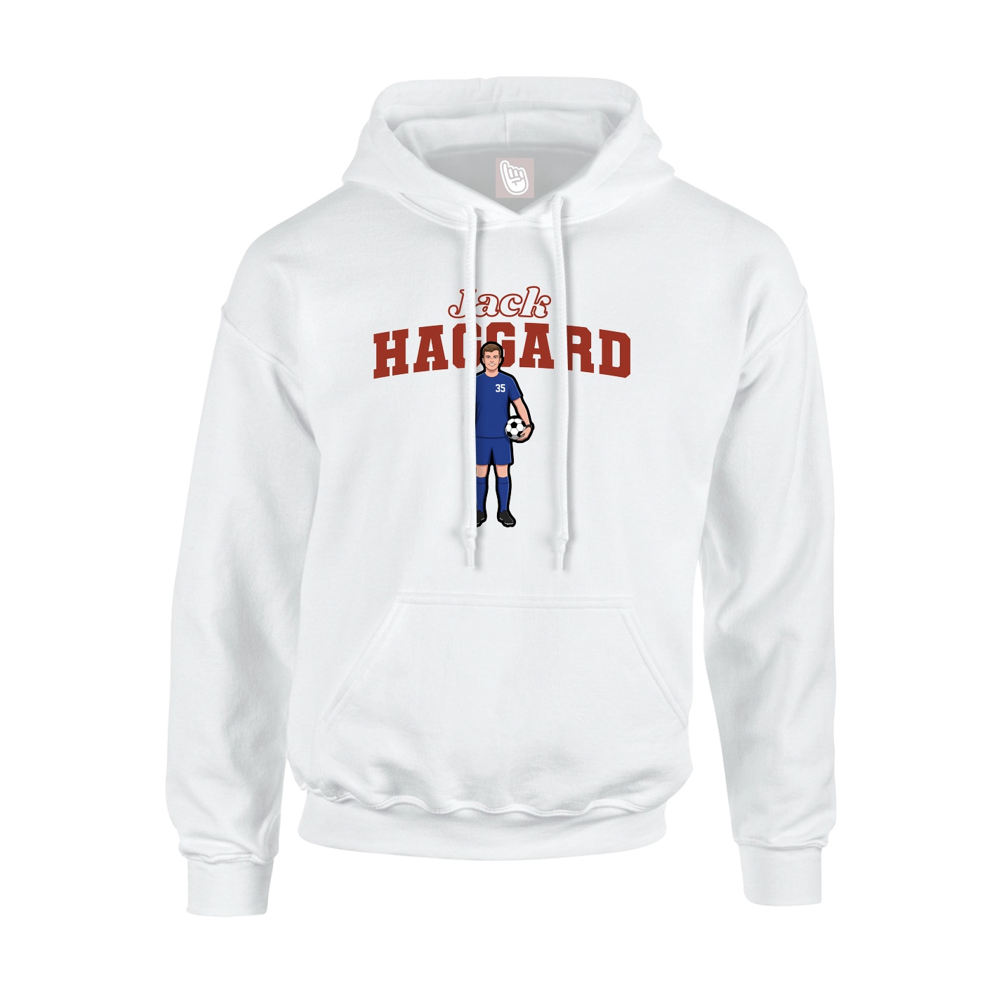 Hoodie — Name Arch in White