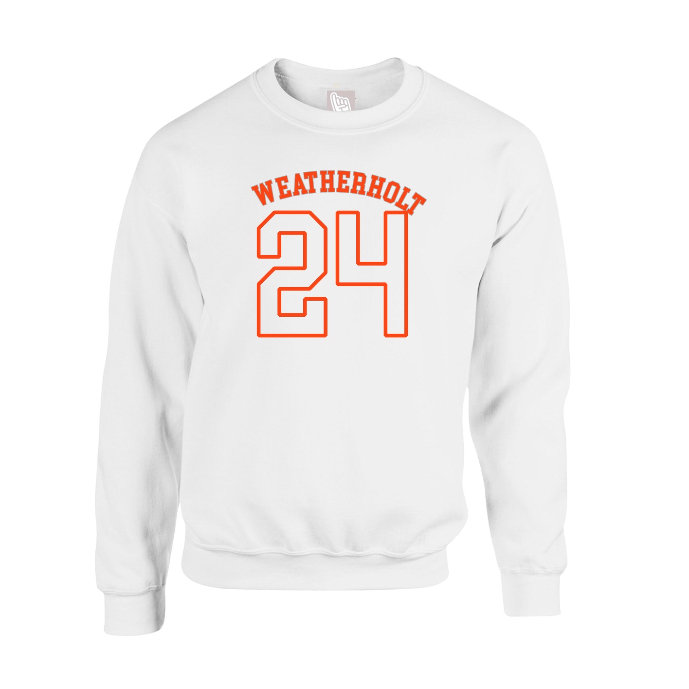 Fleece Crew — Shirsey Arch in White