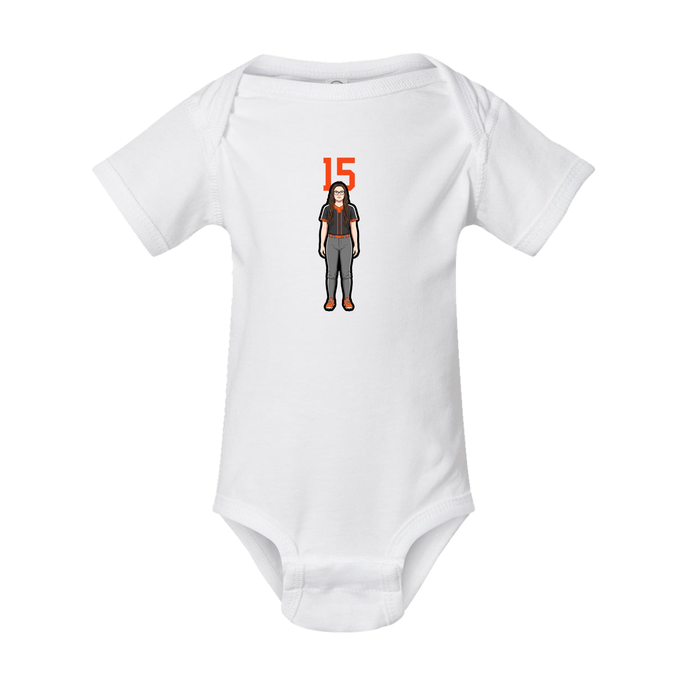 Baby Onesie — Number Top in White