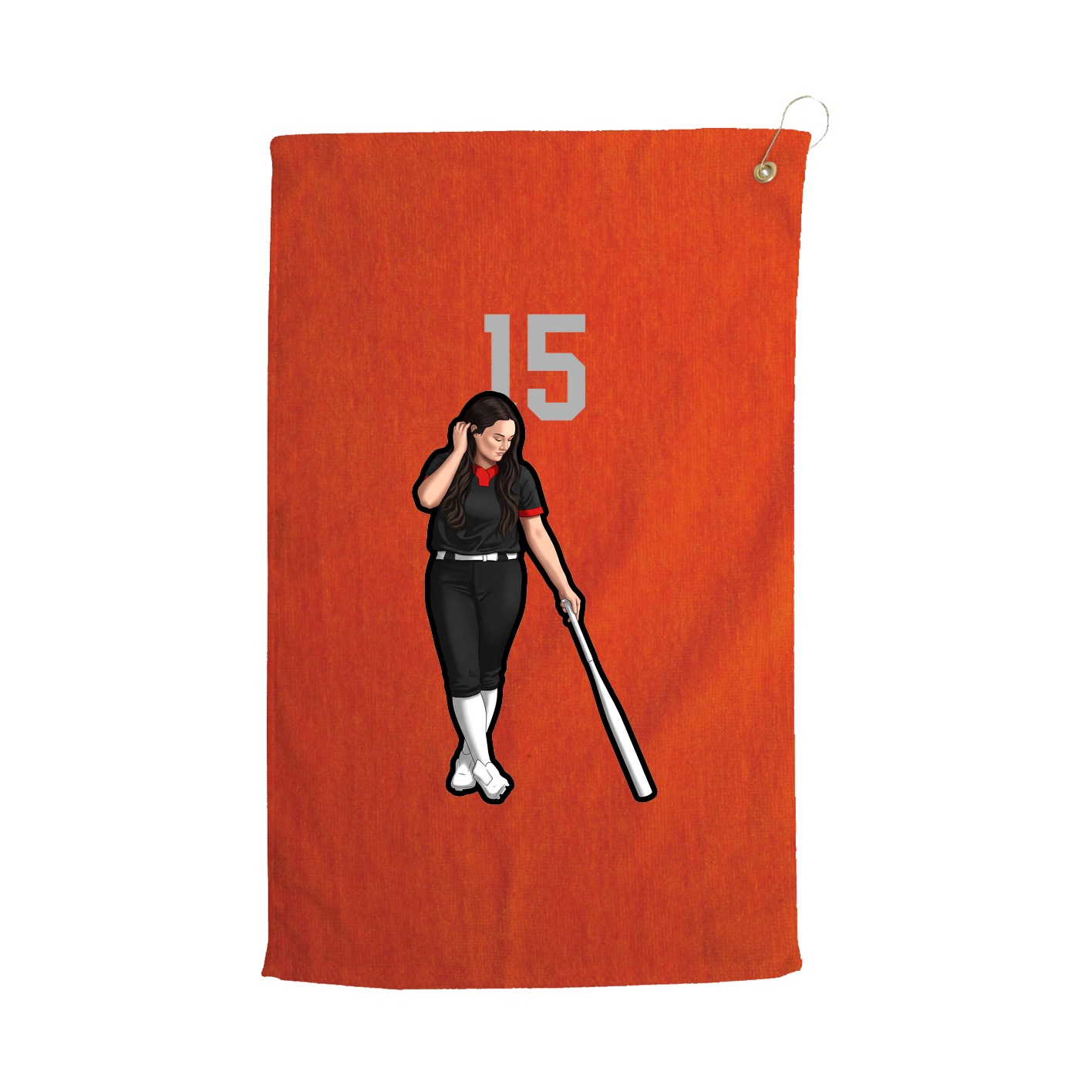 Golf Towel — Number Top in Orange