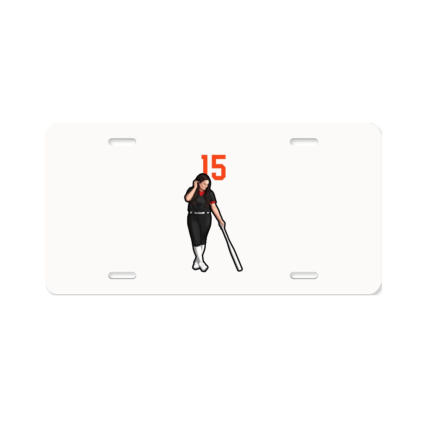 License Plate — Number Top in Classic