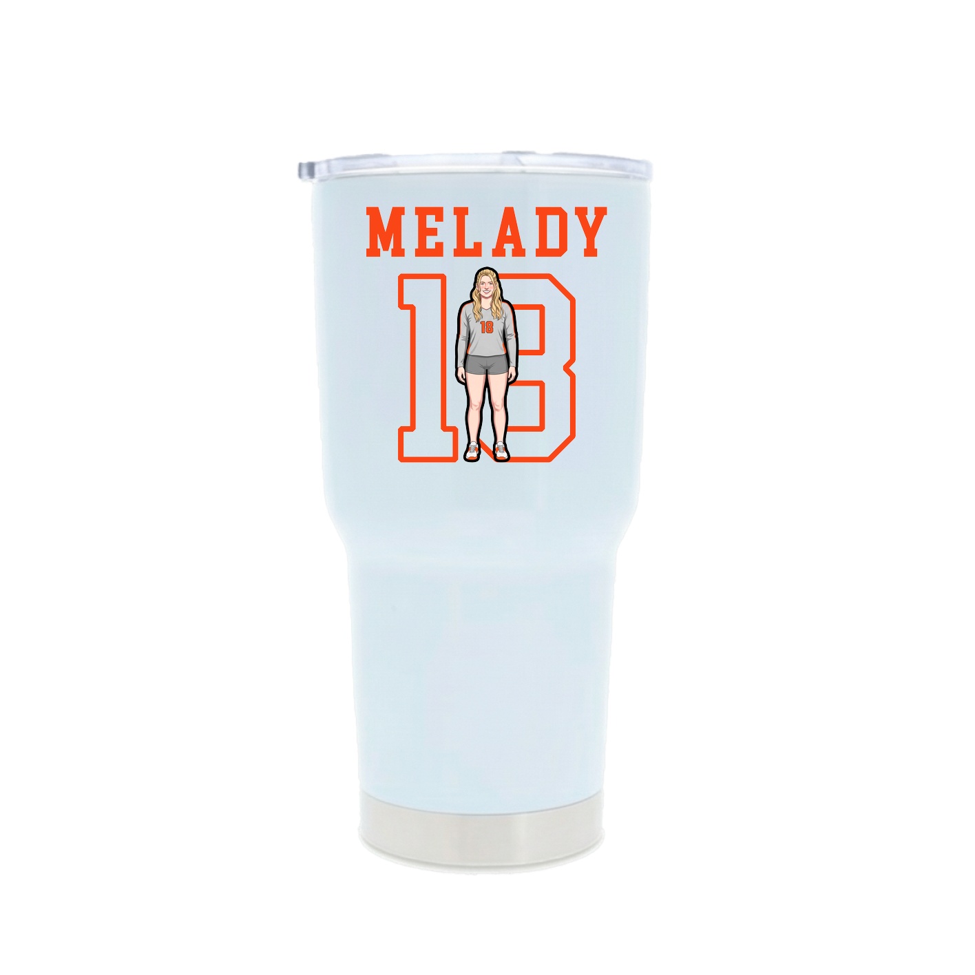30oz Stainless Steel Tumbler — Shirsey in White