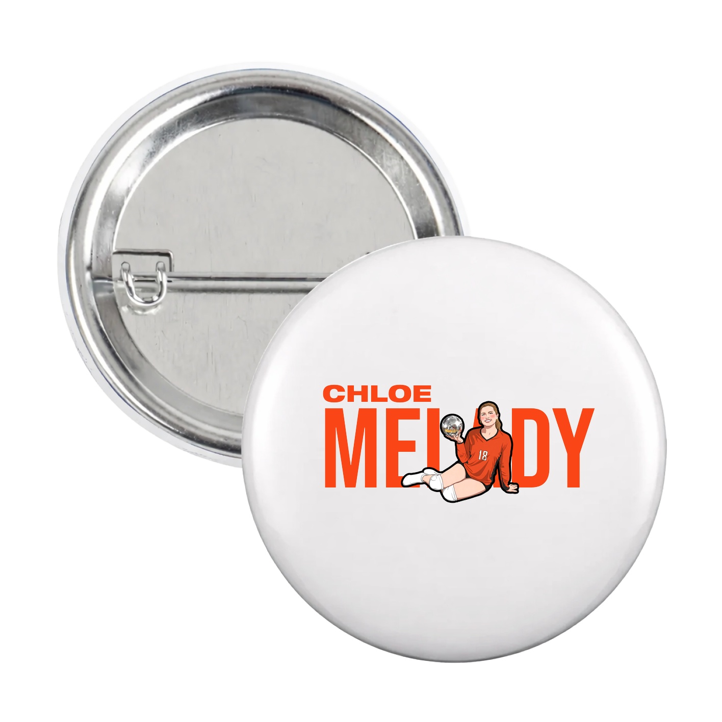 Game Day Button — Player Name in White