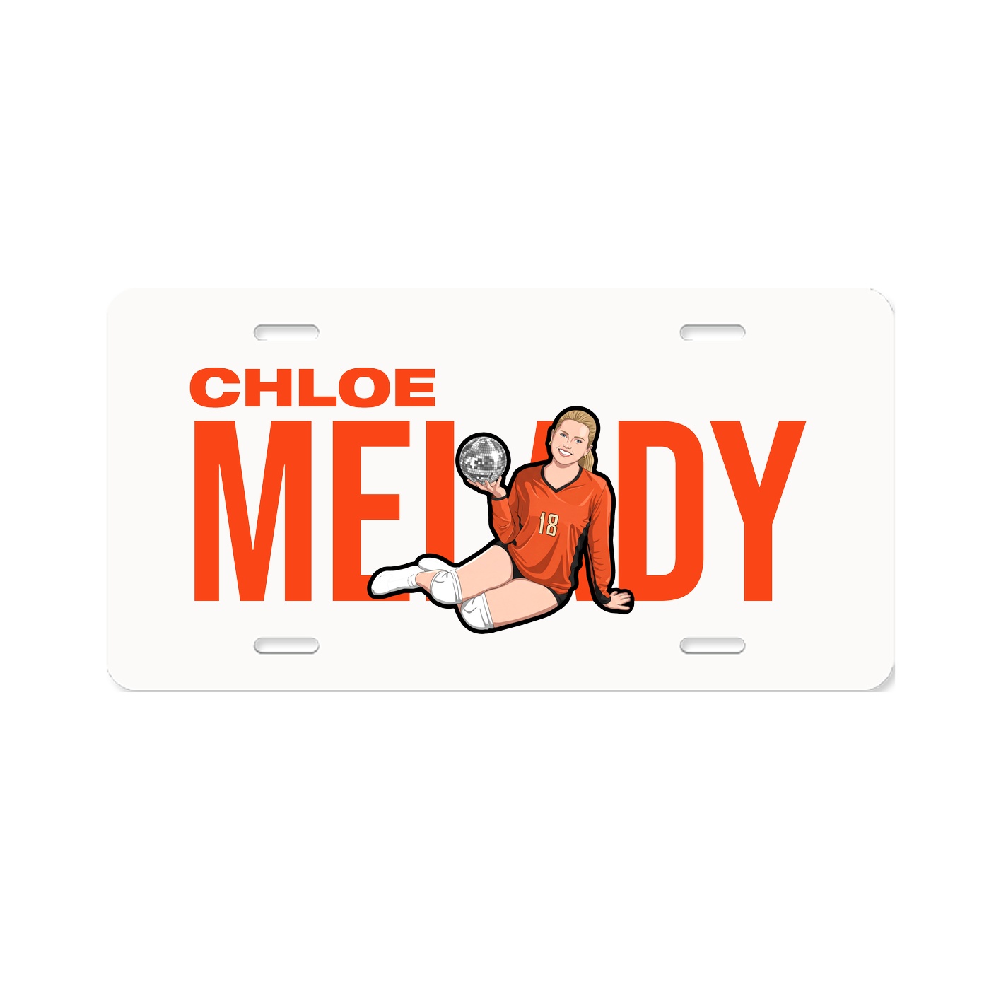 License Plate — Player Name in Classic
