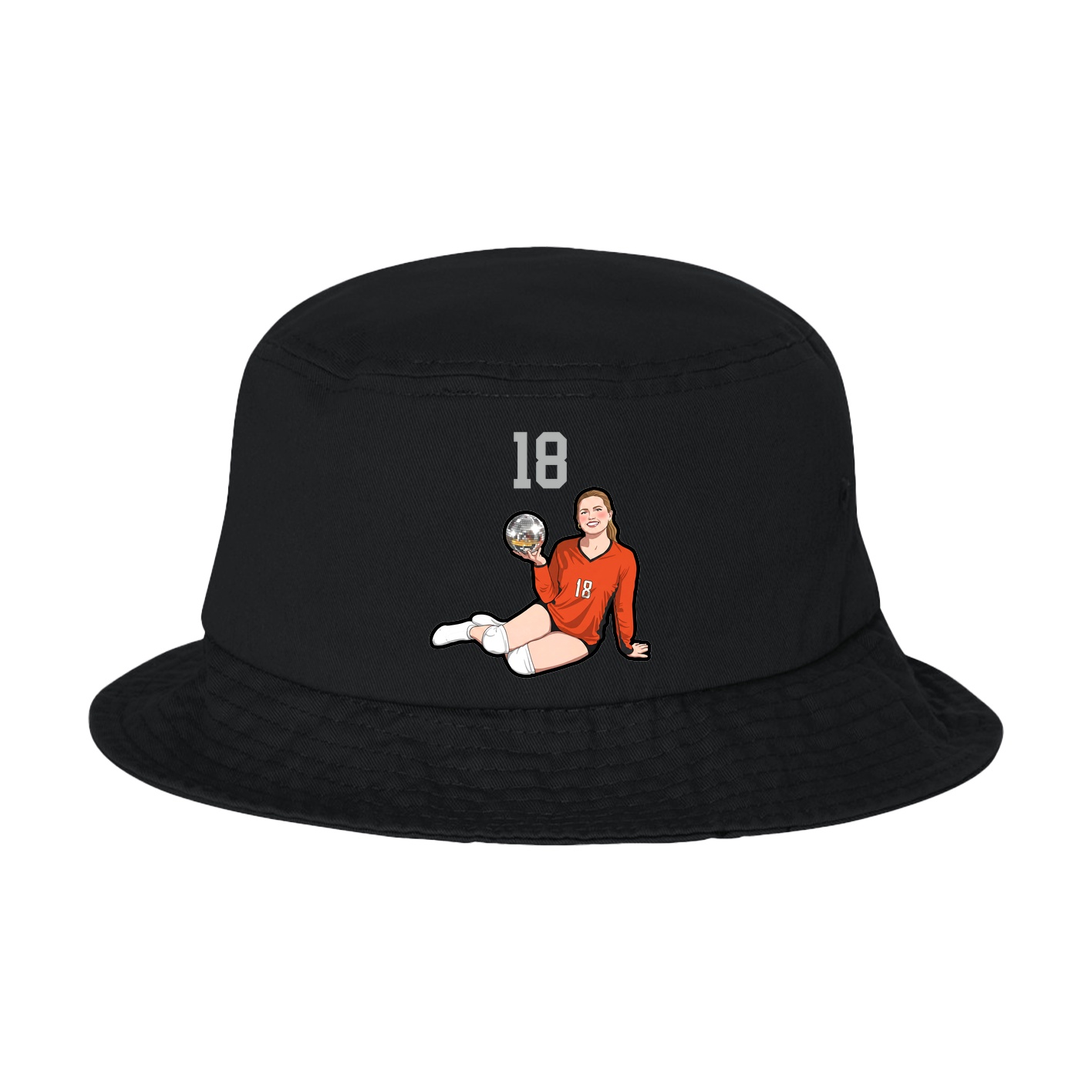 Bucket Cap — Number Top in Black