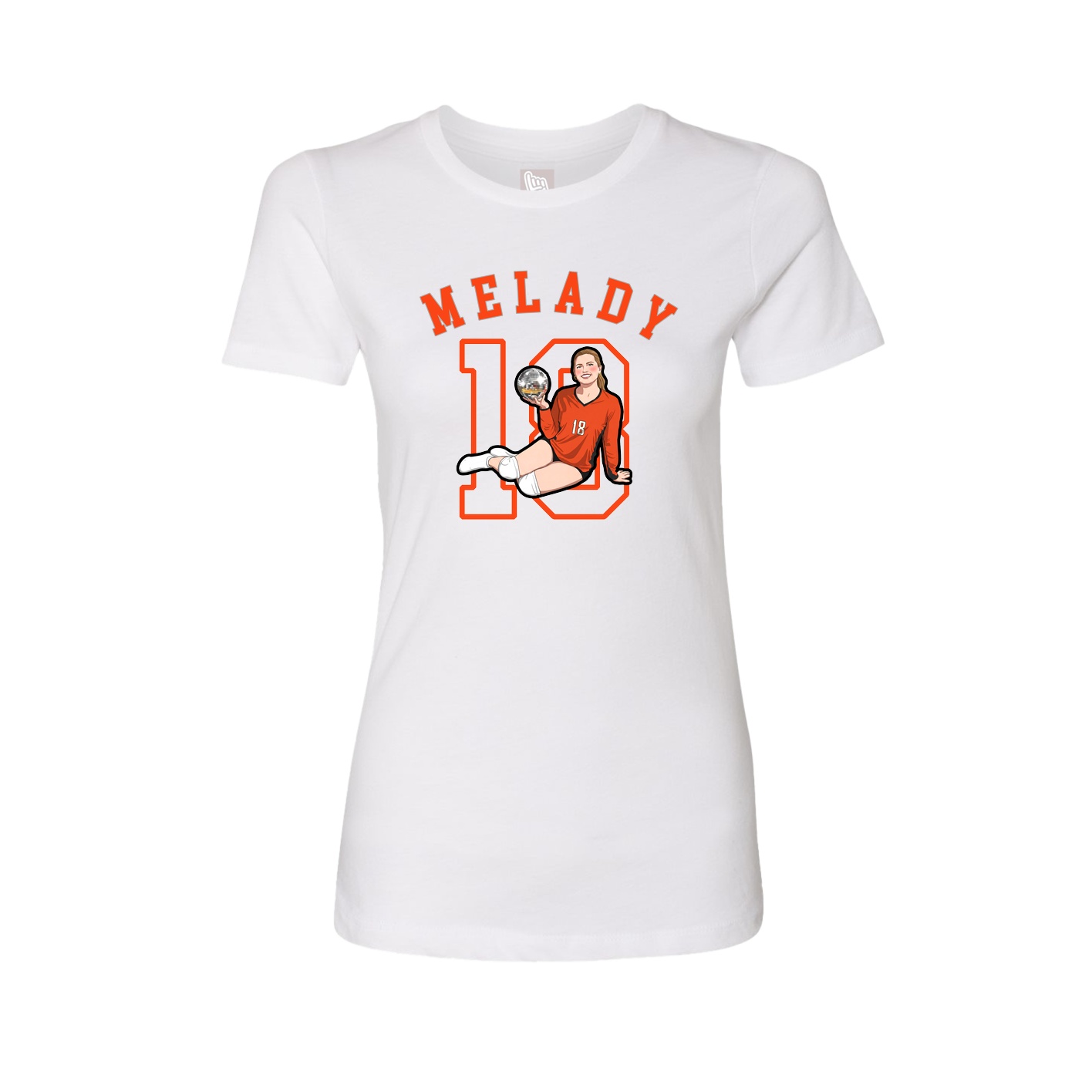 Fitted Women's Tee — Shirsey Arch in White