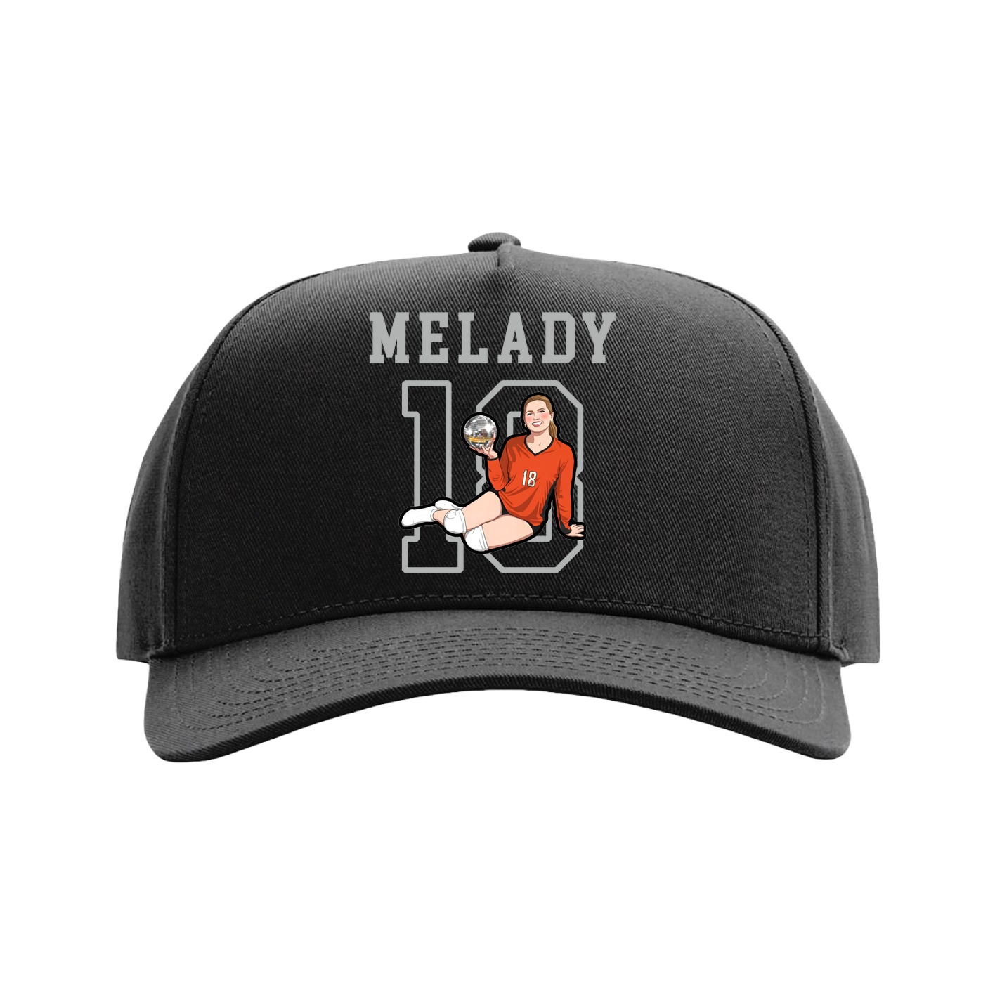 Full Fabric Five-Panel Champ Cap — Shirsey in Black